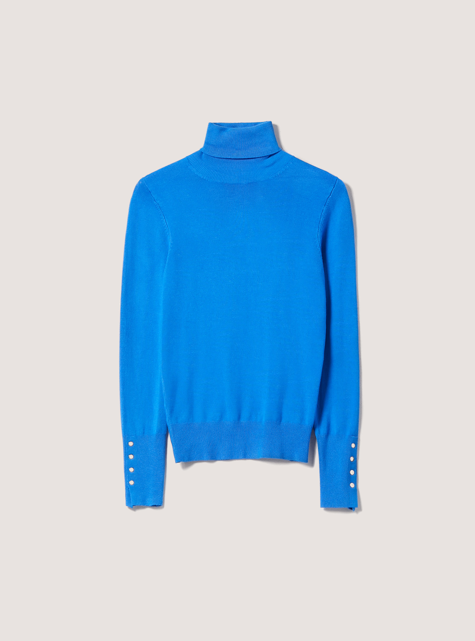 Pullover a collo alto con bottoni sulla manica, RY3 ROYALE LIGHT