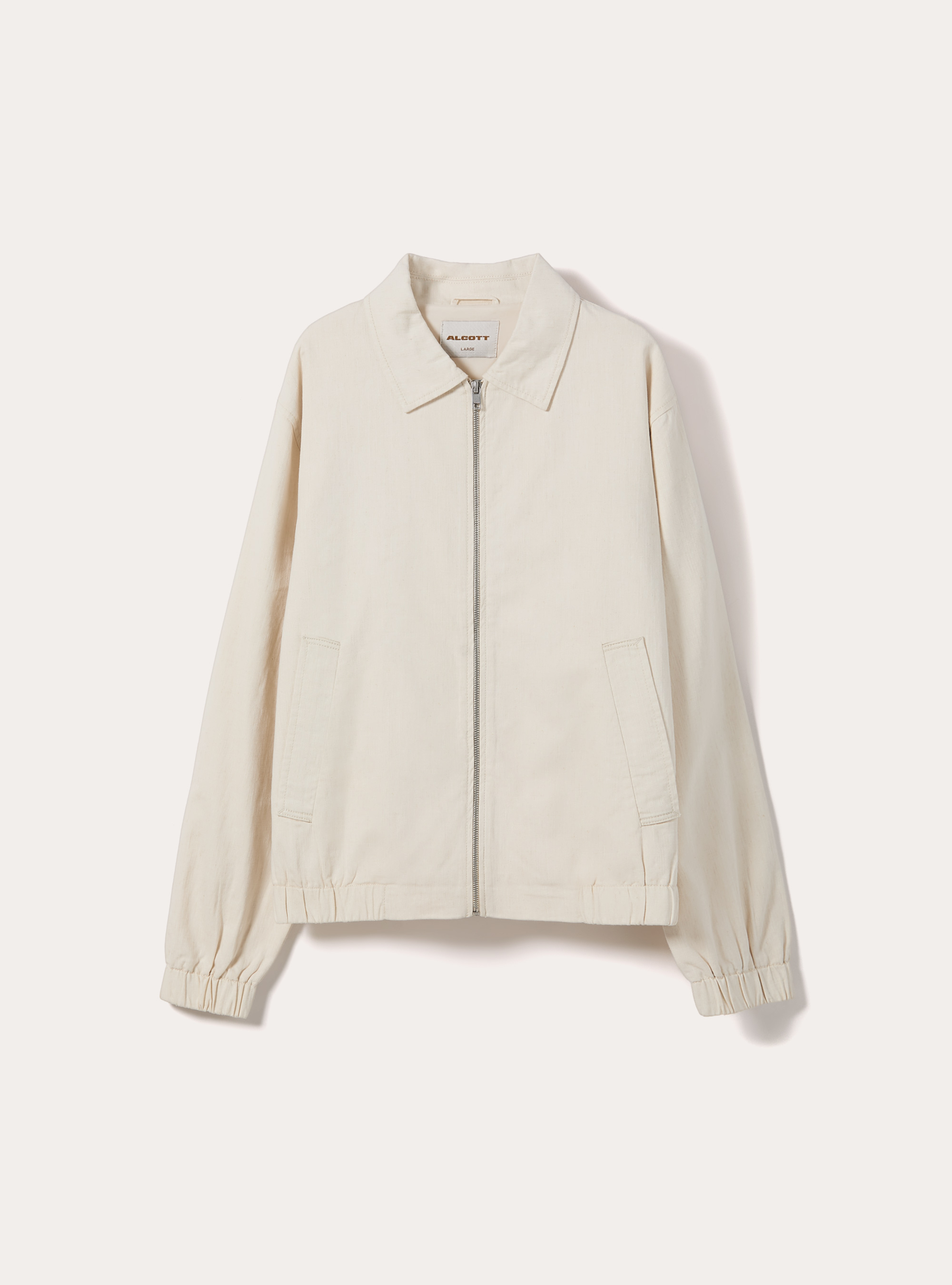 Bomber in misto lino regular fit, MCR3 CREAM MEL LIGHT