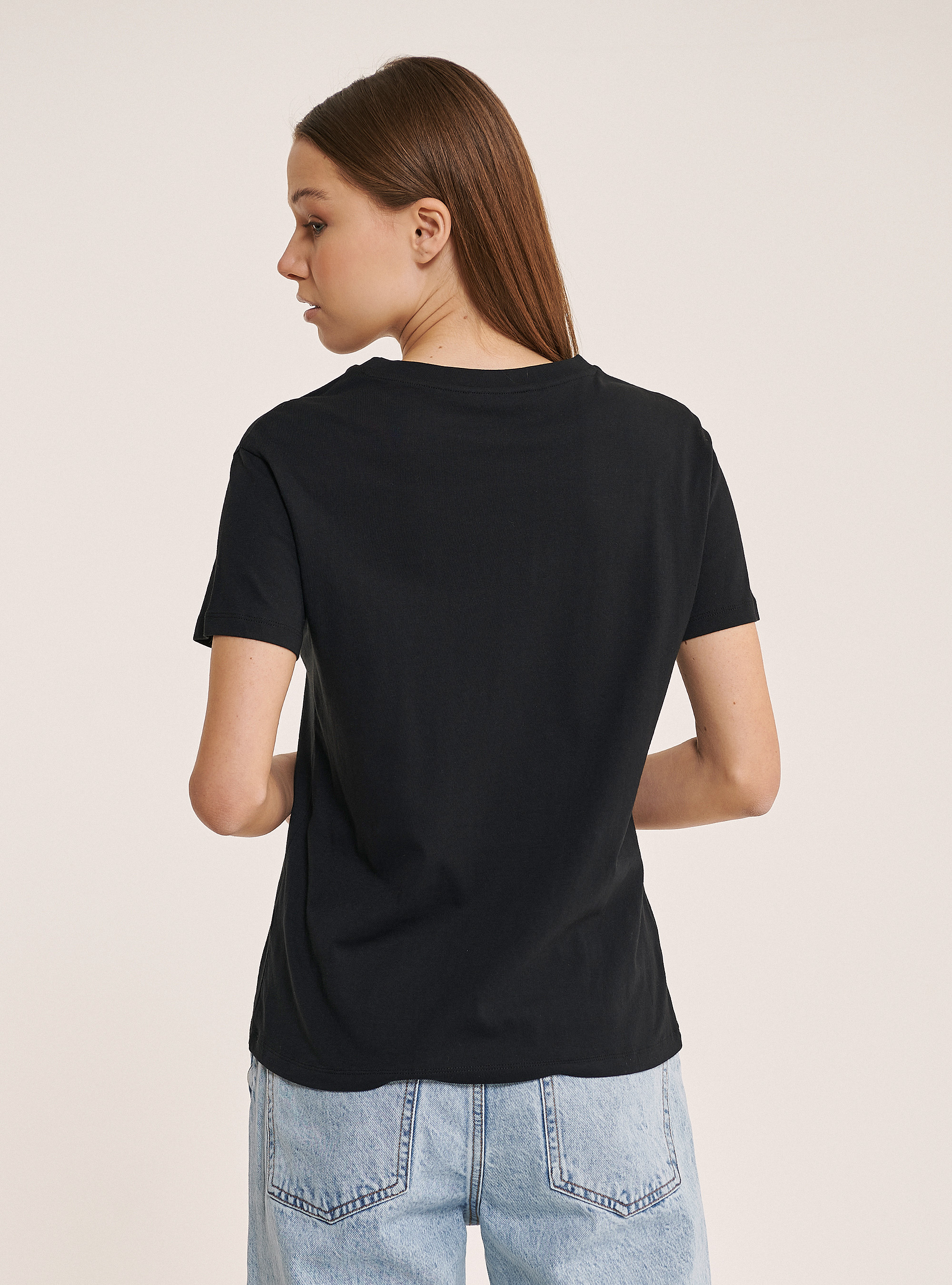 Tshirt with print, BK1 BLACK