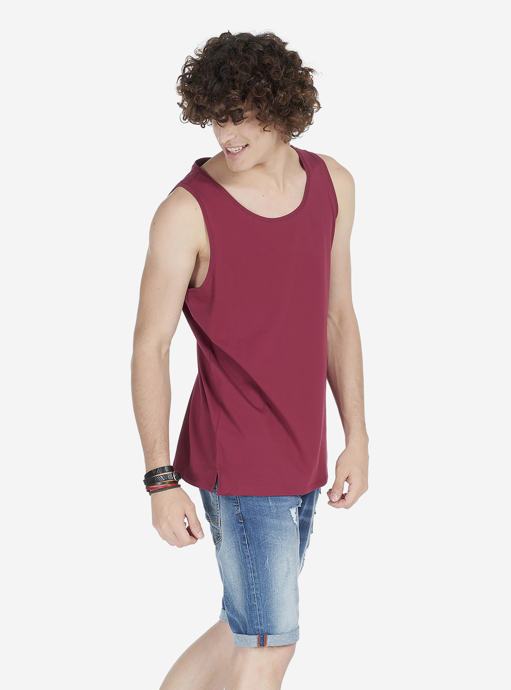 Canotta basic, C076 BORDEAUX