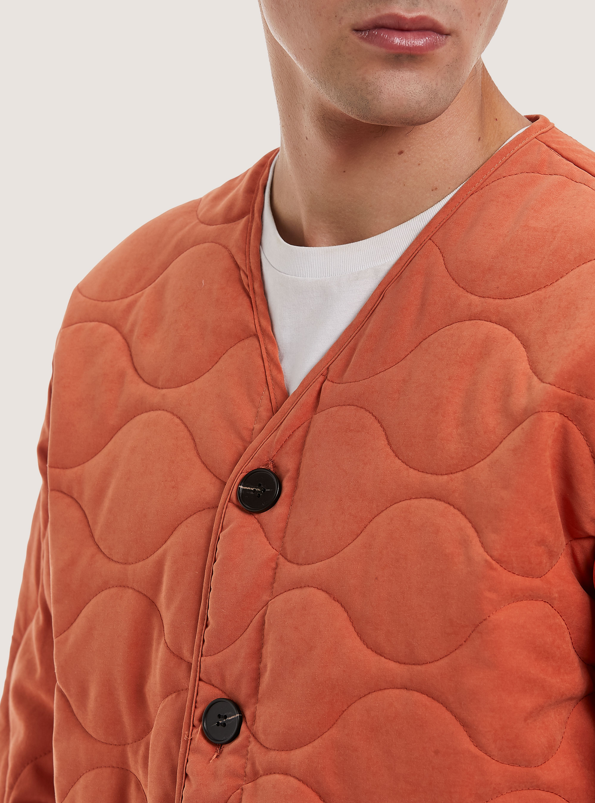 Quilted jacket with recycled padding, OR2 ORANGE MED.