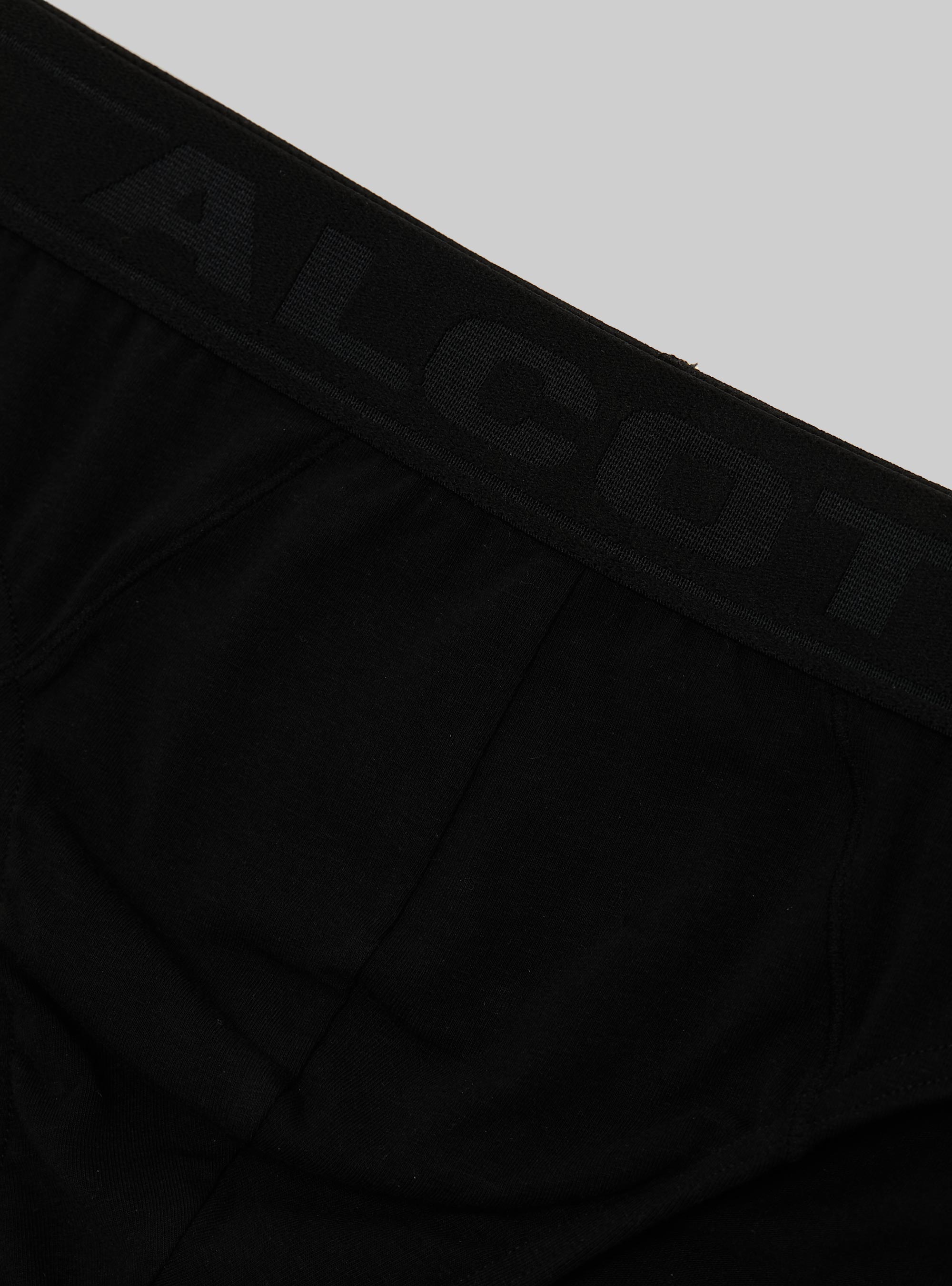 Stretch cotton briefs with logo, BK1 BLACK