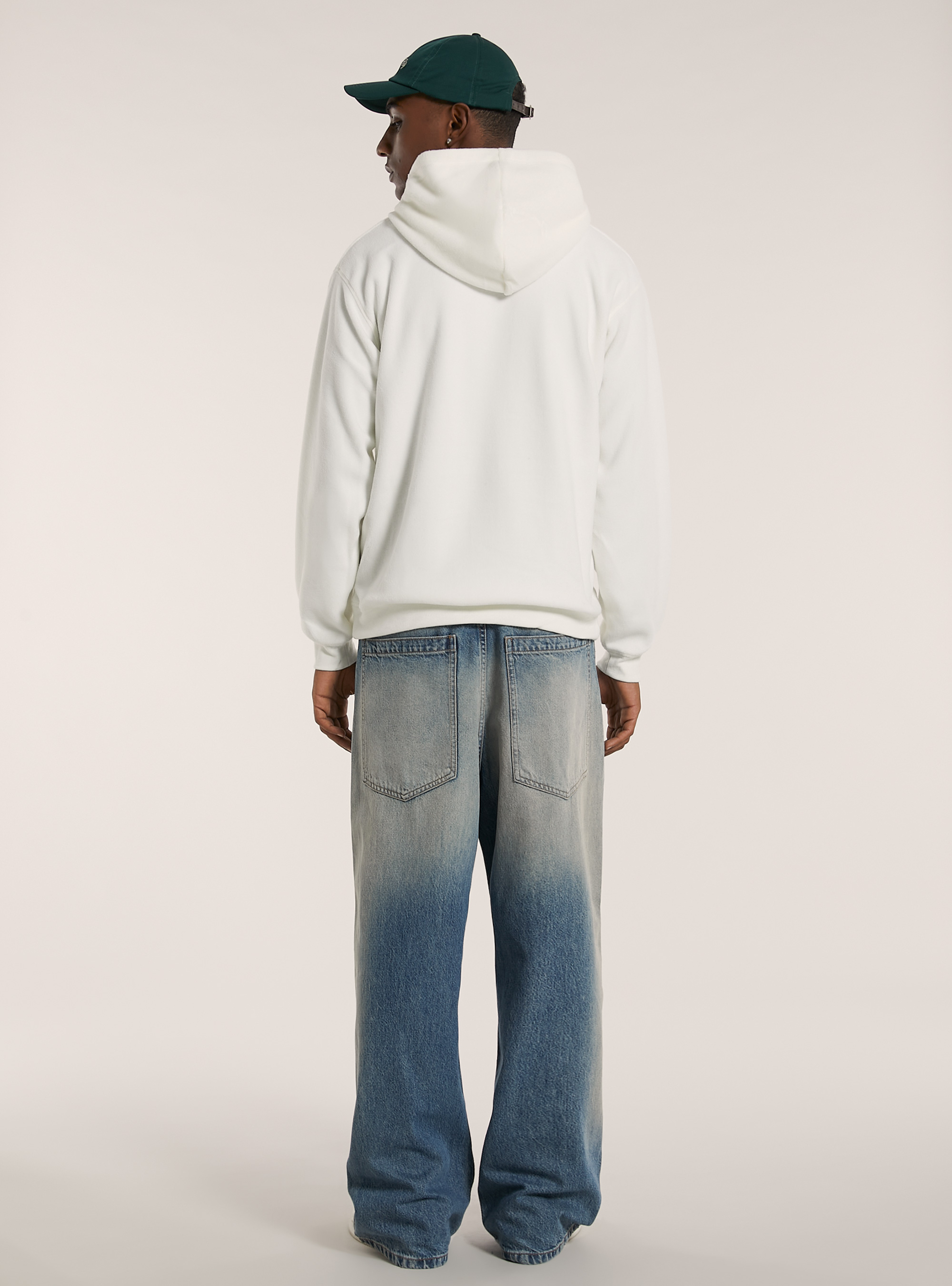 Sudadera con capucha de forro polar, WH2 WHITE