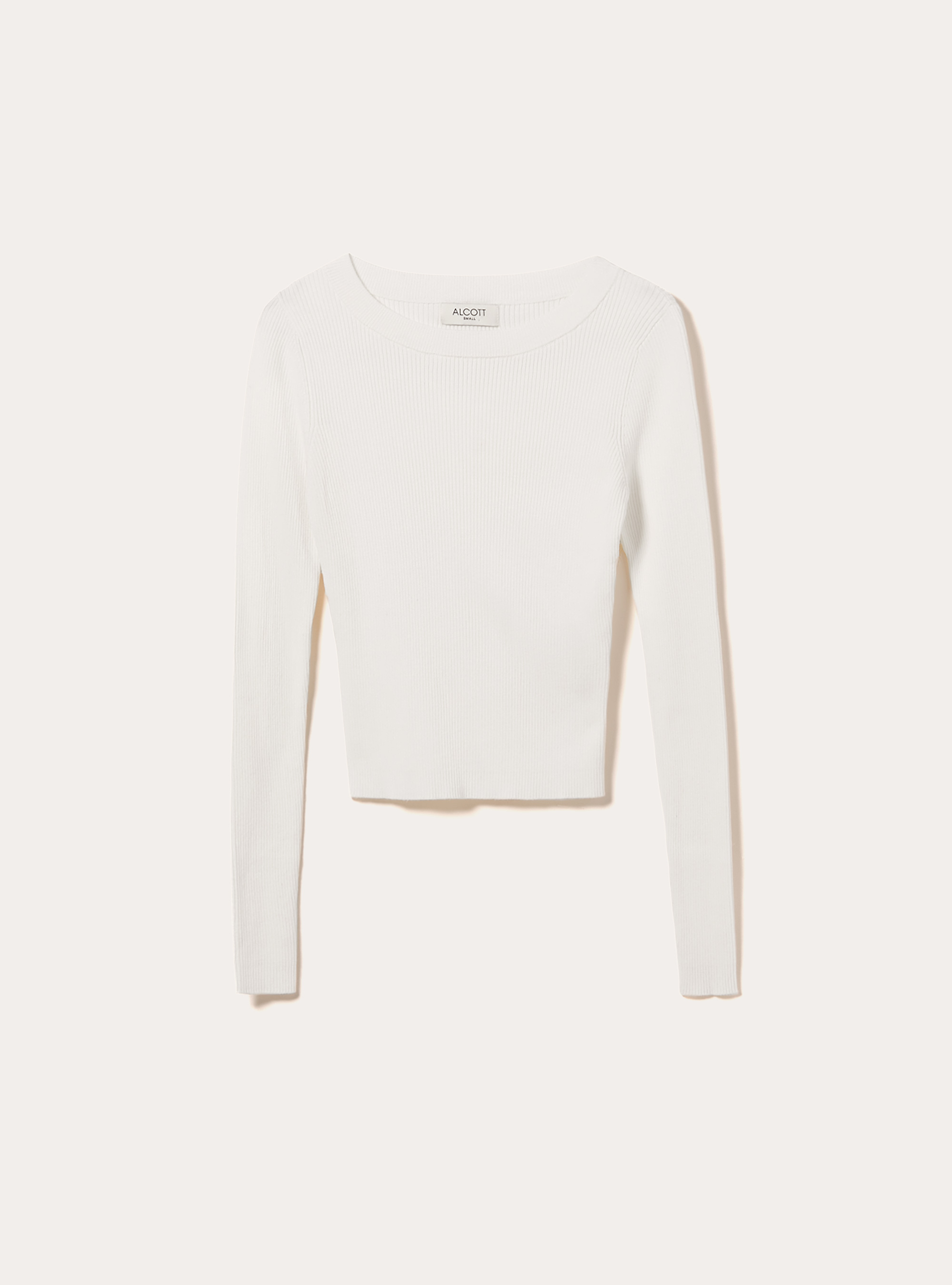 Lightweight ribbed knit, WH2 WHITE
