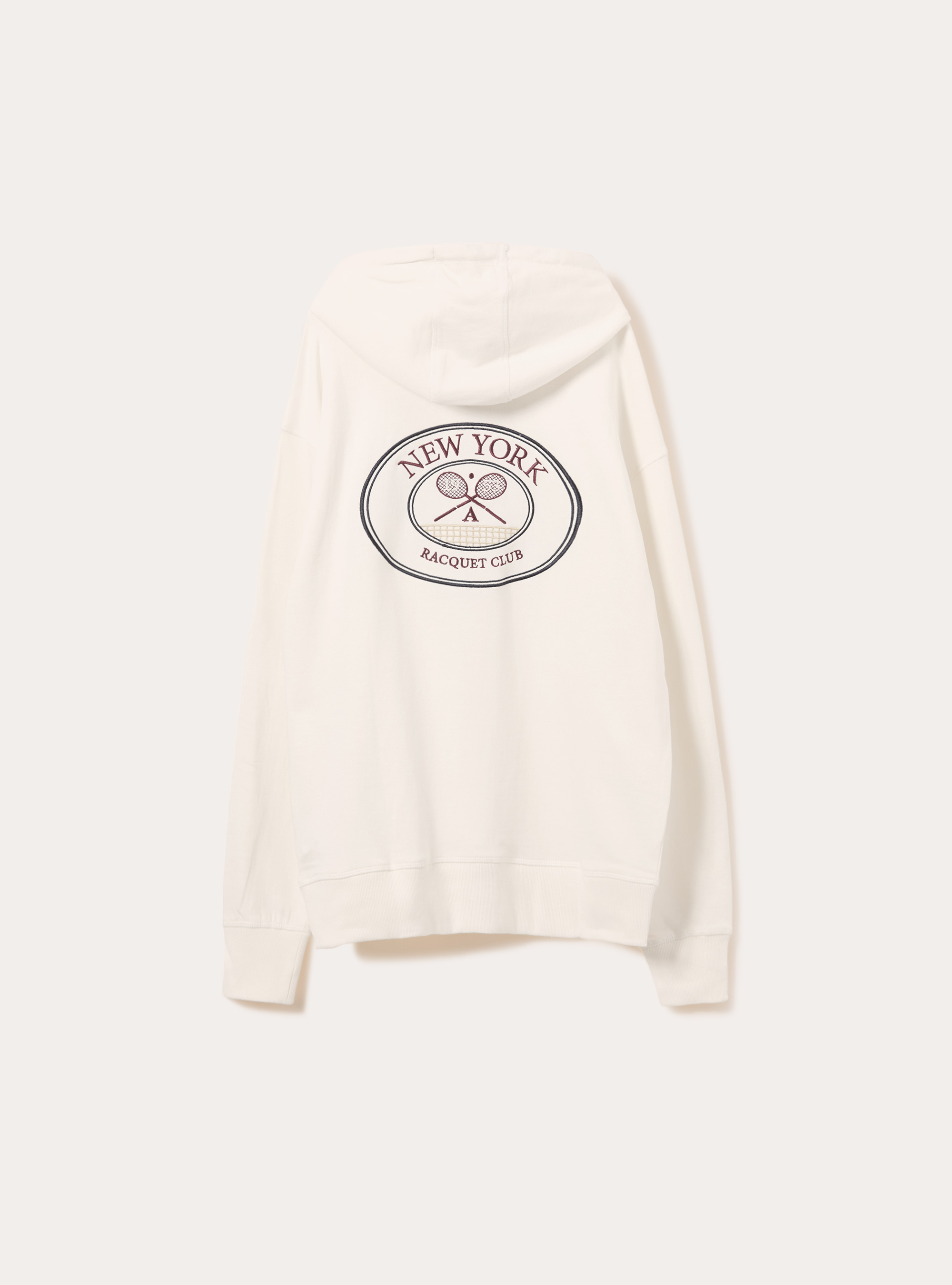Hooded sweatshirt with cotton patch, C0020 OFF WHITE