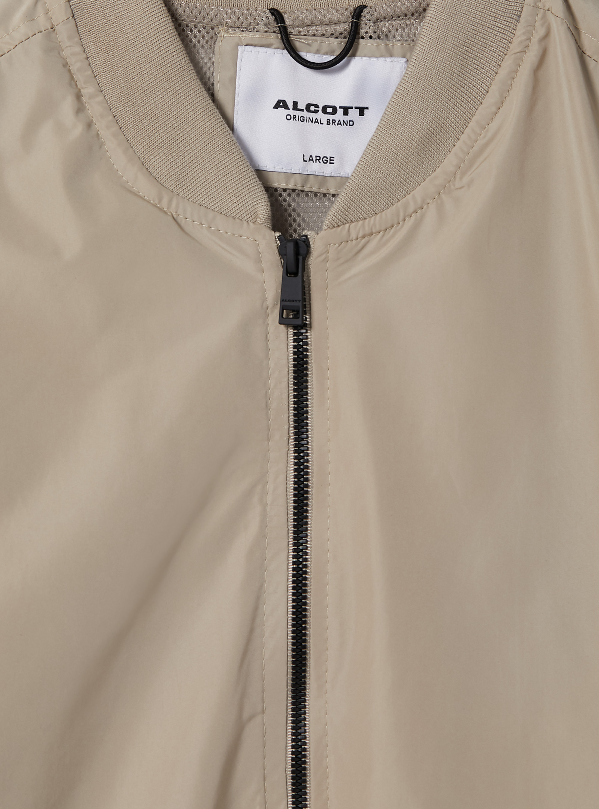Windproof regular fit bomber jacket, BG3 BEIGE LIGHT