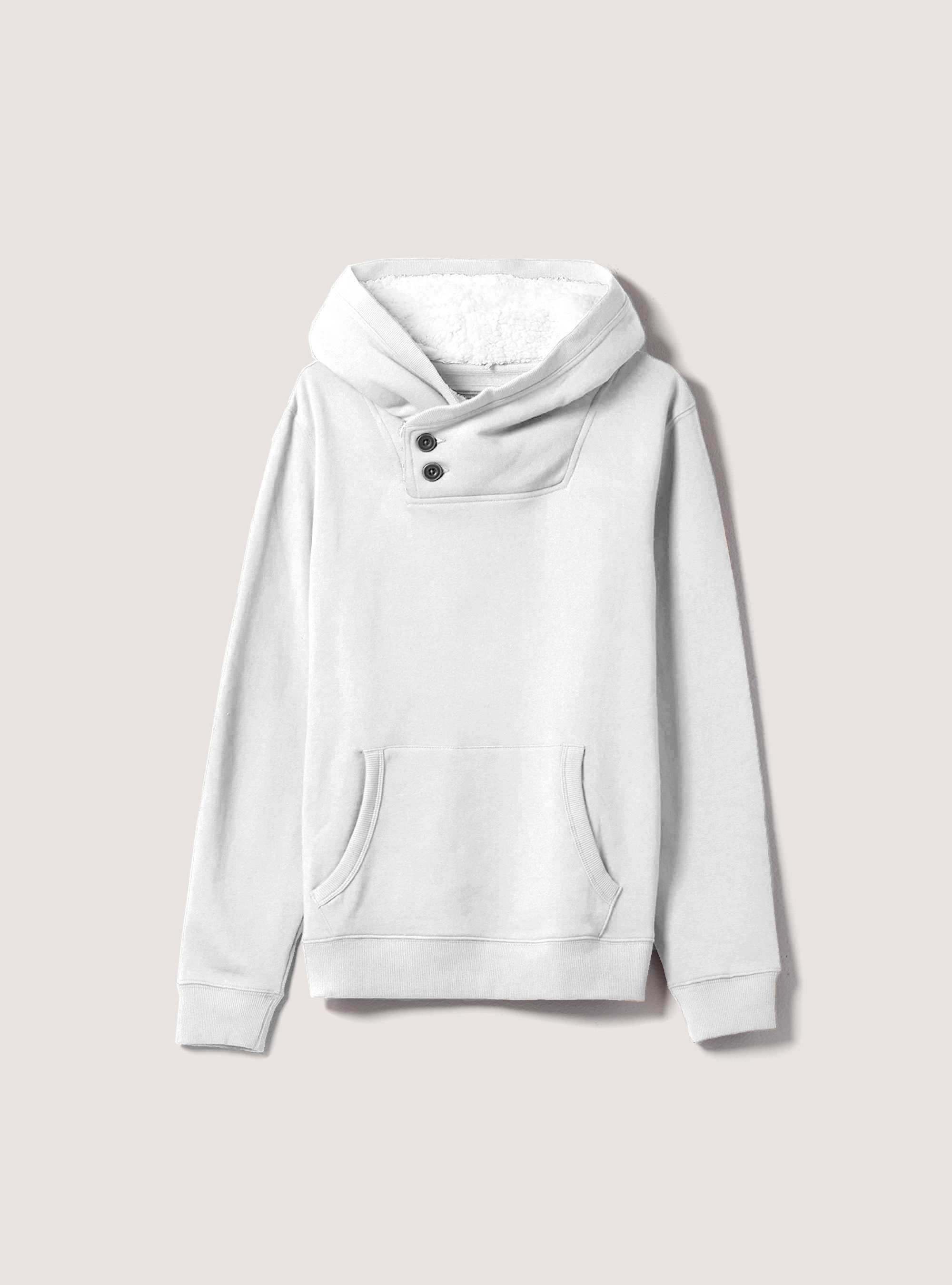 Kapuzenpullover aus Kunstfell, WH2 WHITE