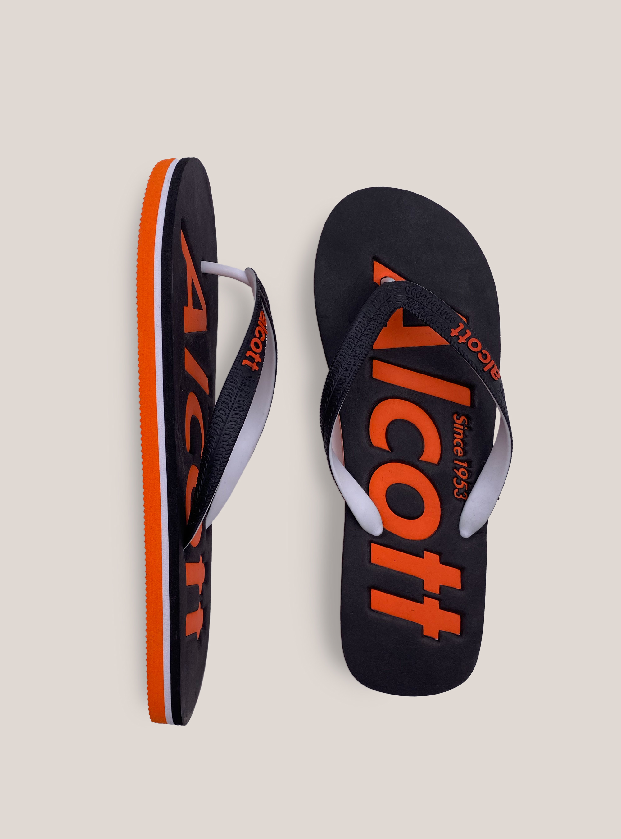 Infradito con logo, NERO