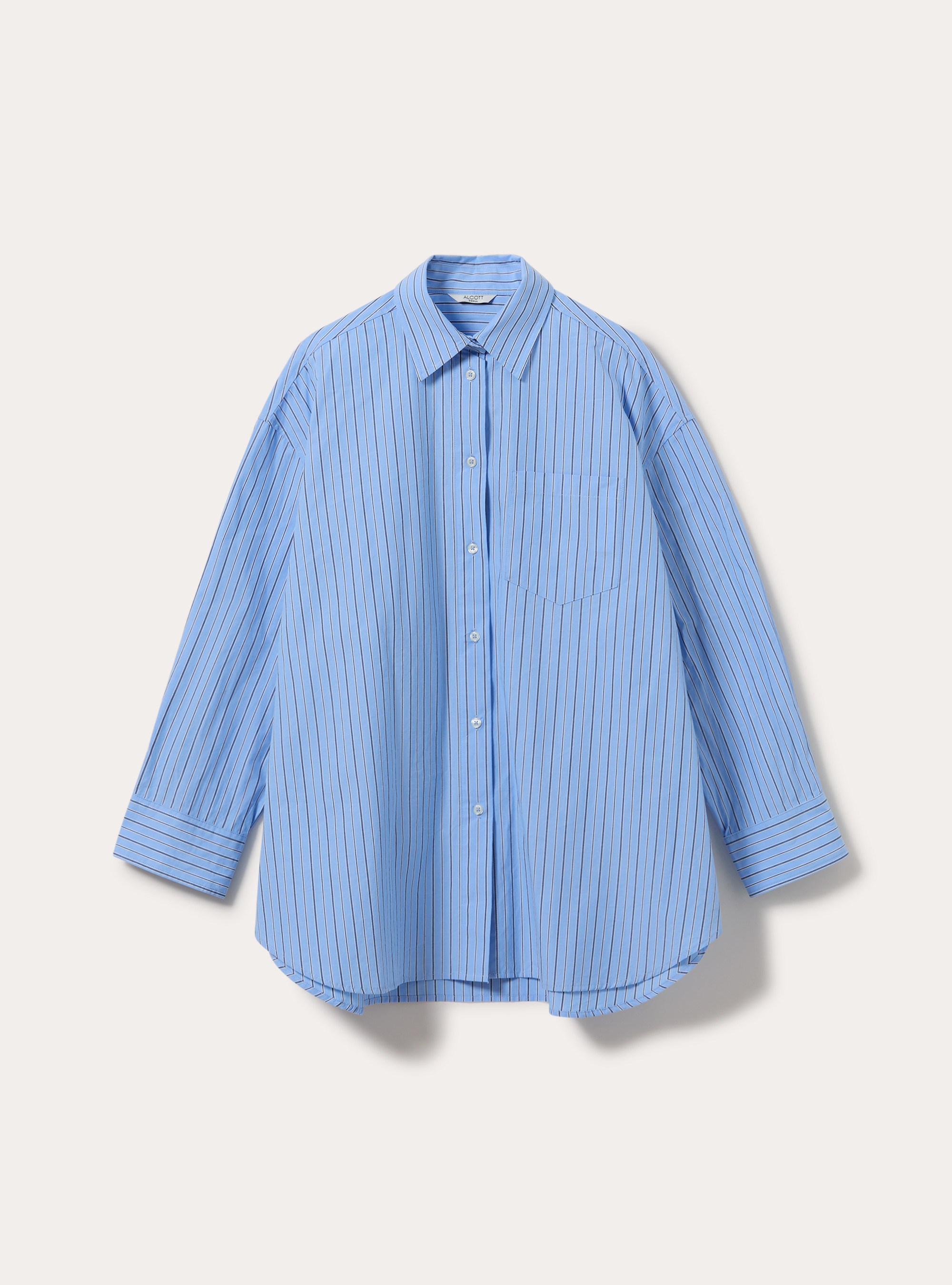 Camicia in popeline oversize, MULTICOLORE