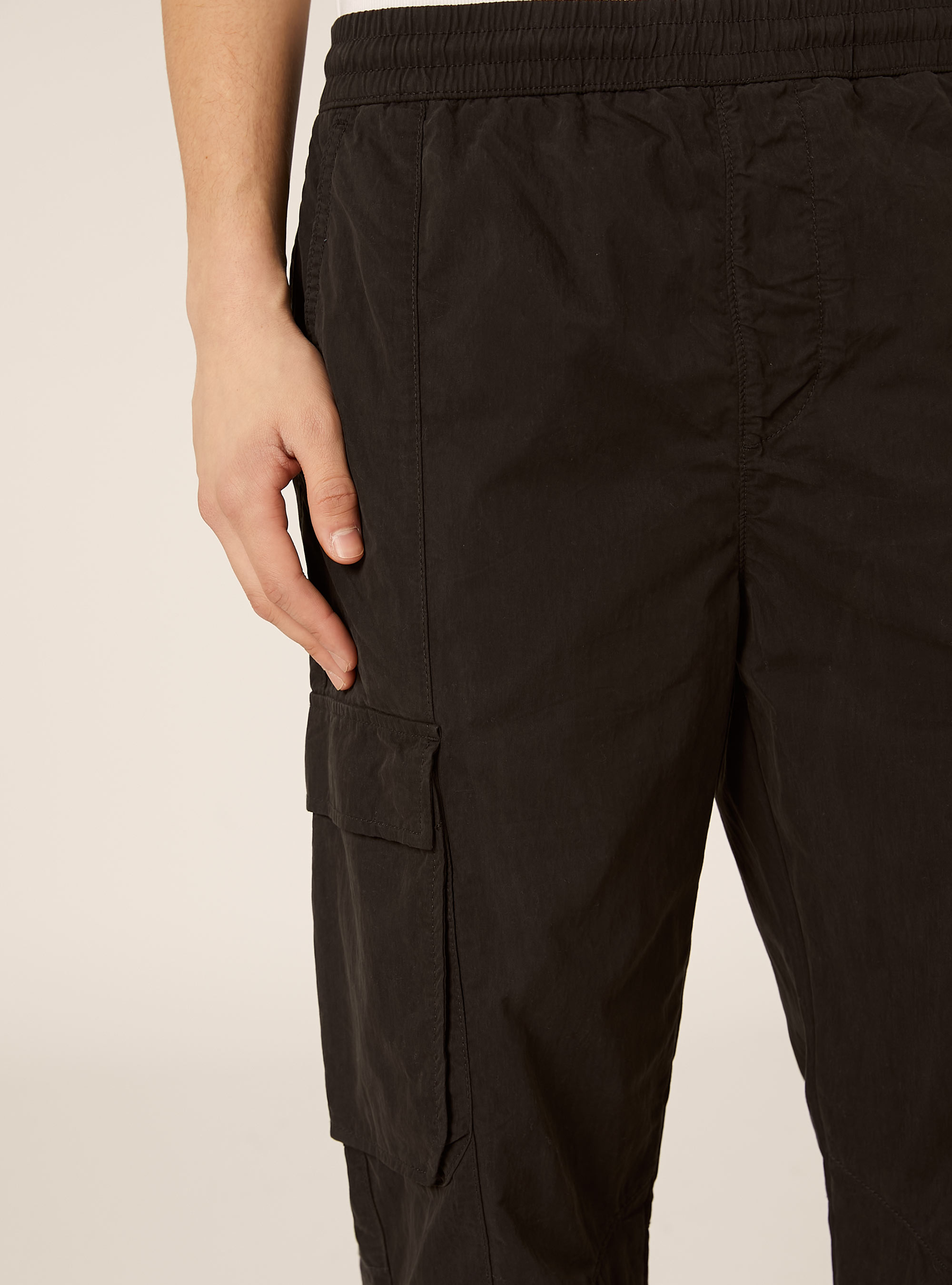 Pantaloni cargo parachute, BK1 BLACK