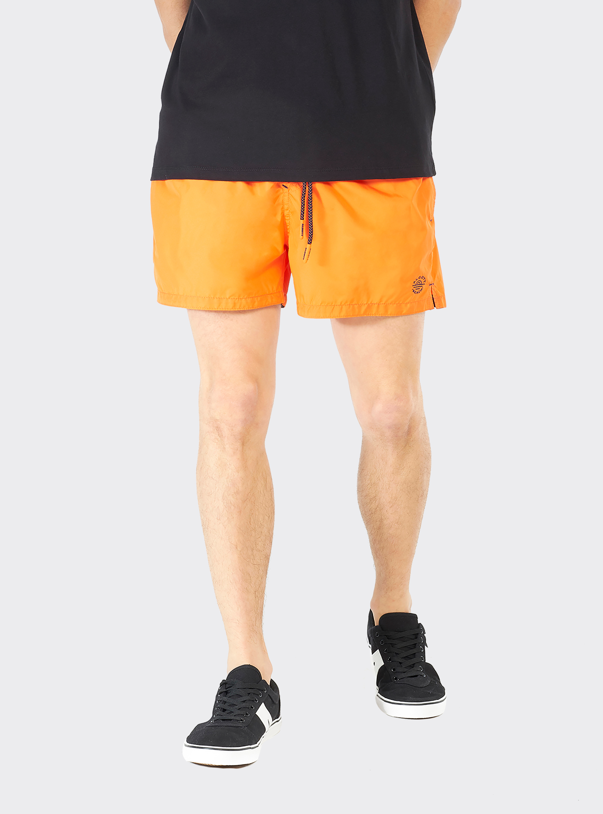 Costume con logo ricamato e cordino a contrasto, C3394 ORANGE