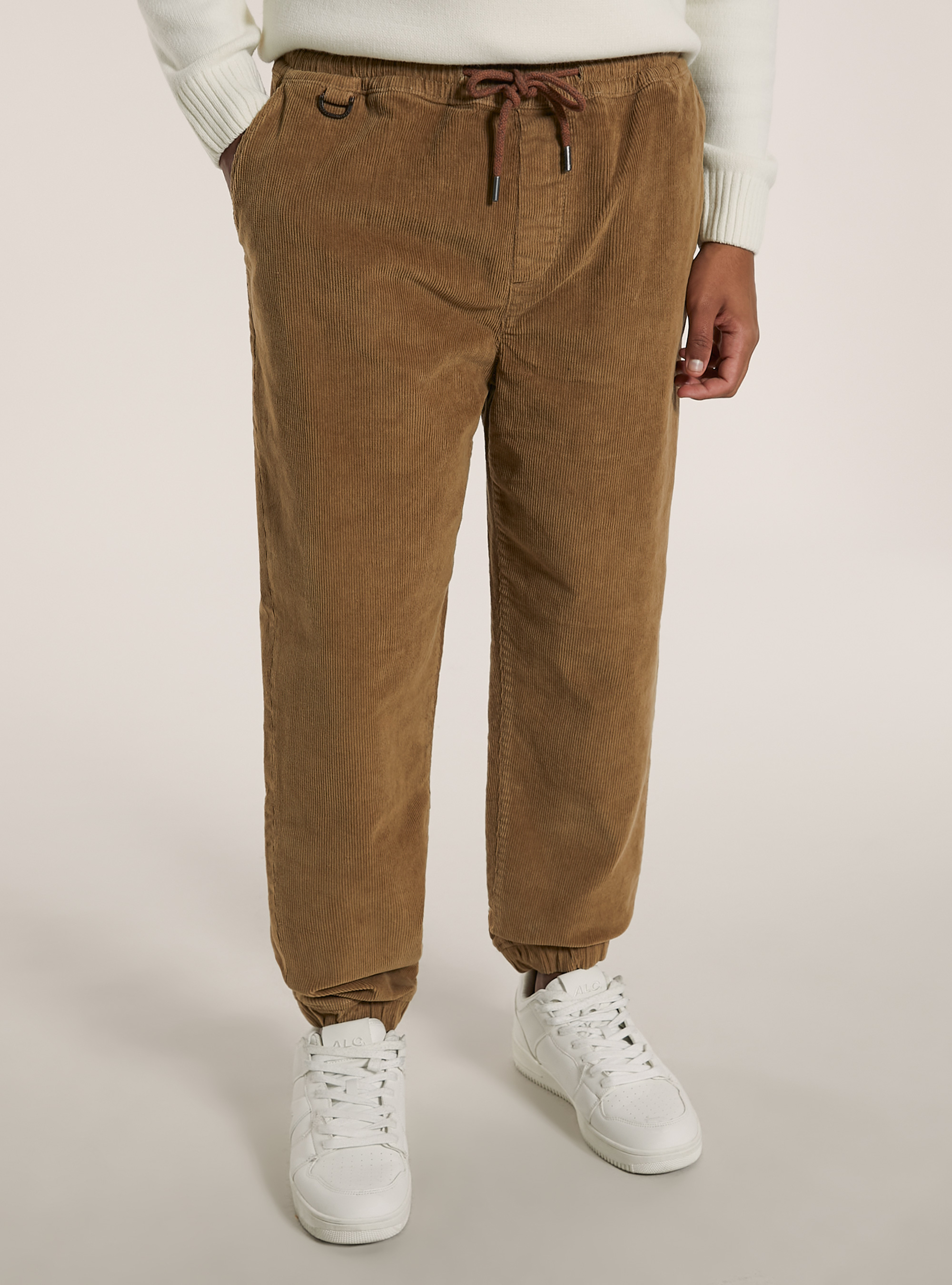 Pantalones de chándal de terciopelo acanalado, BG2 BEIGE MEDIUM