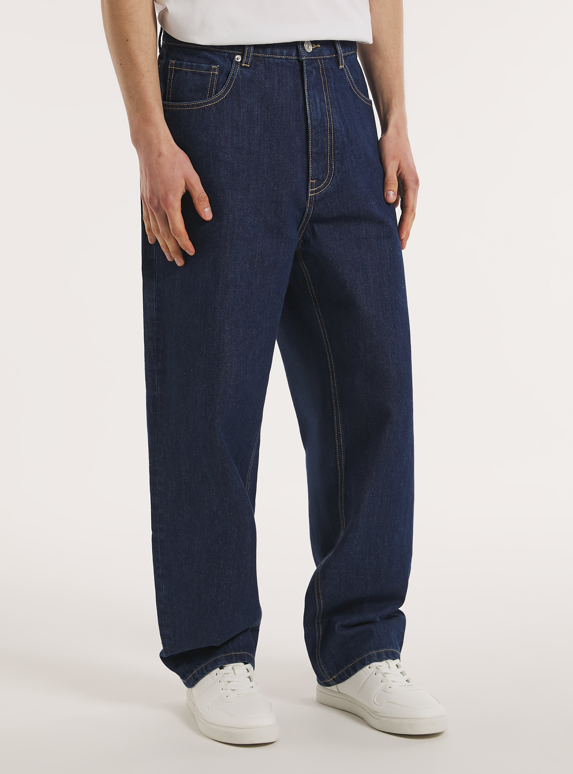 Baggy fit jeans, D001 DEEP BLUE