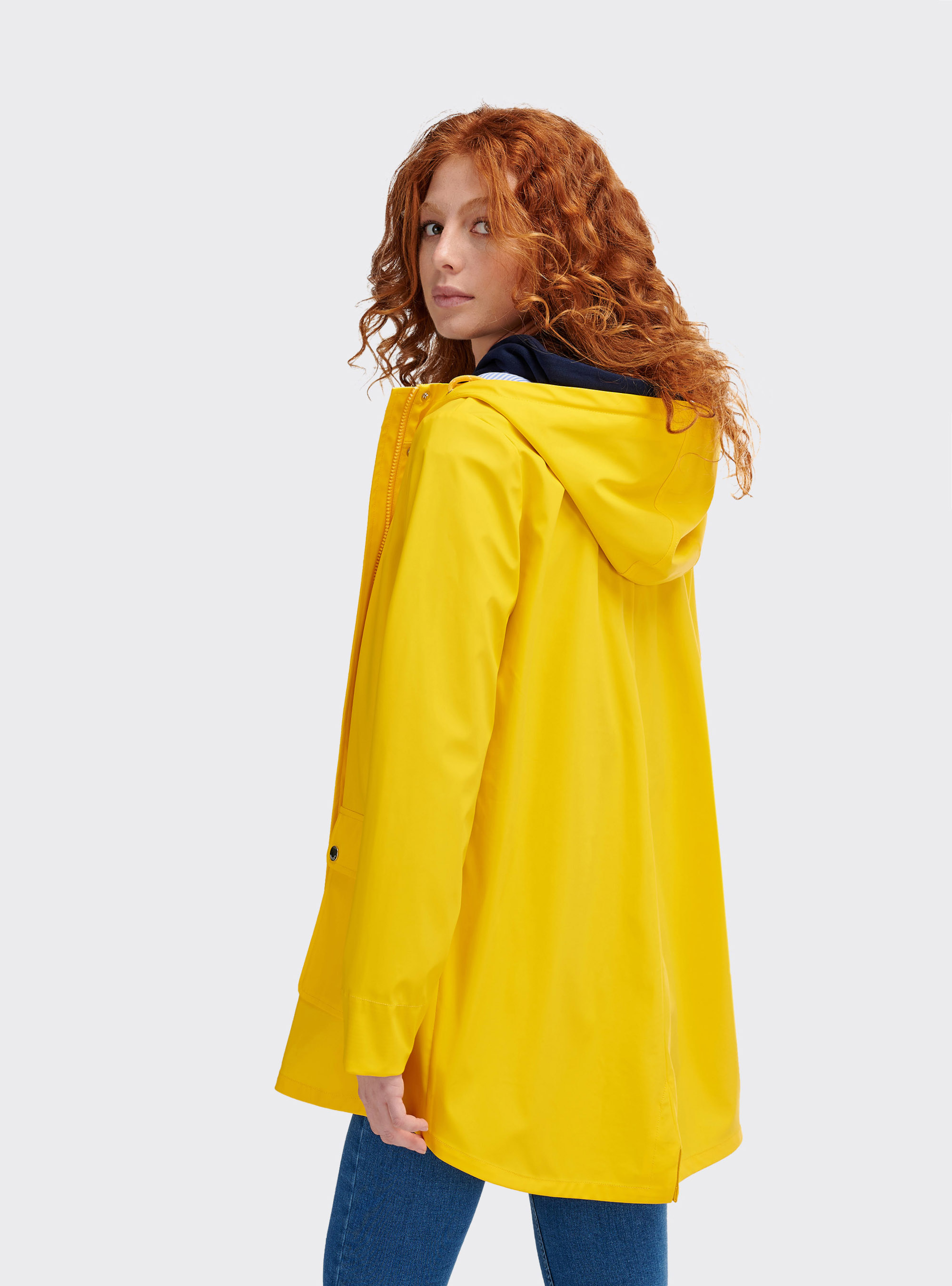 Impermeabile oversize comfort fit, C7697 YELLOW
