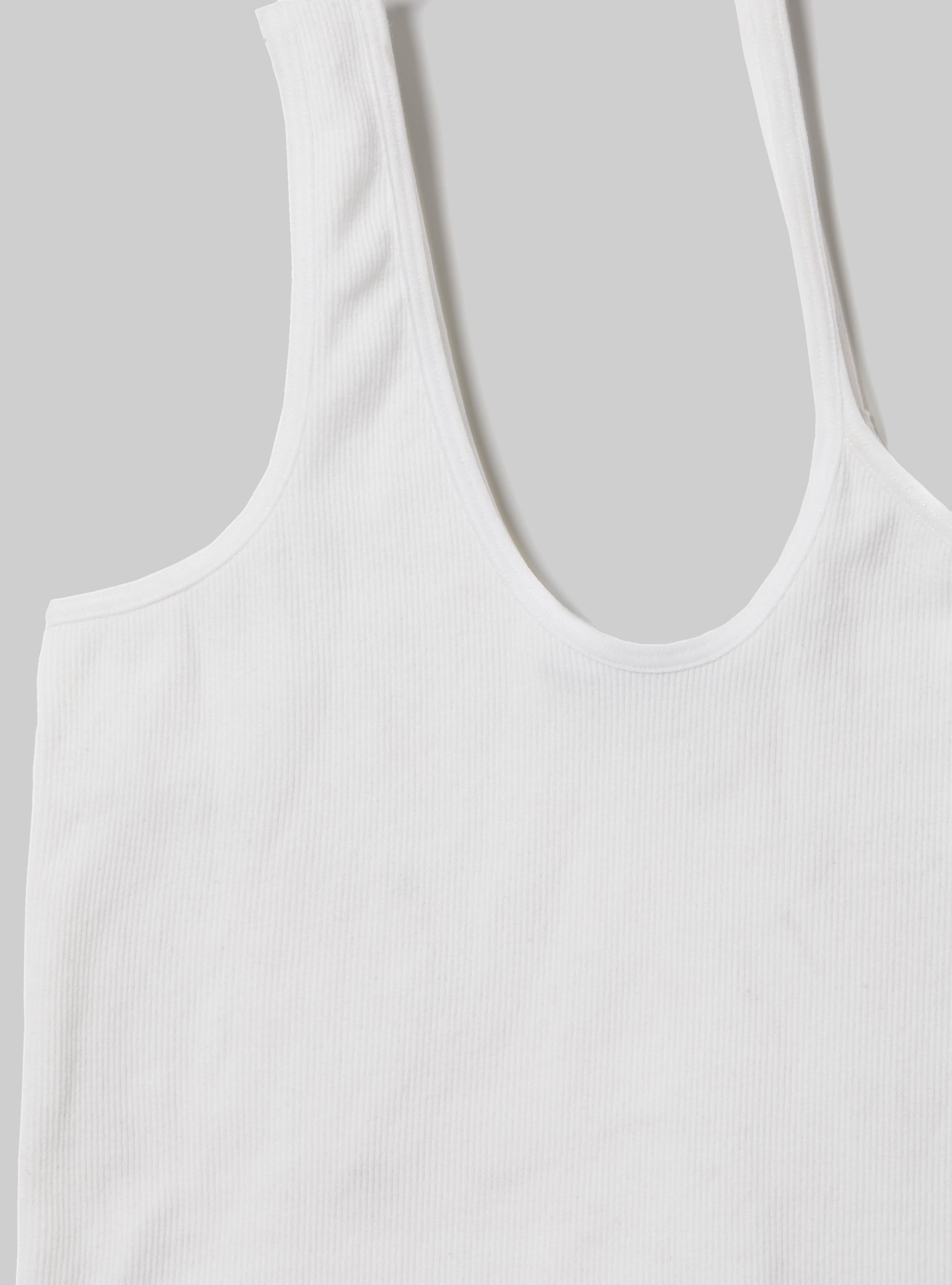 Asymmetrical cropped top, WH1 OFF WHITE