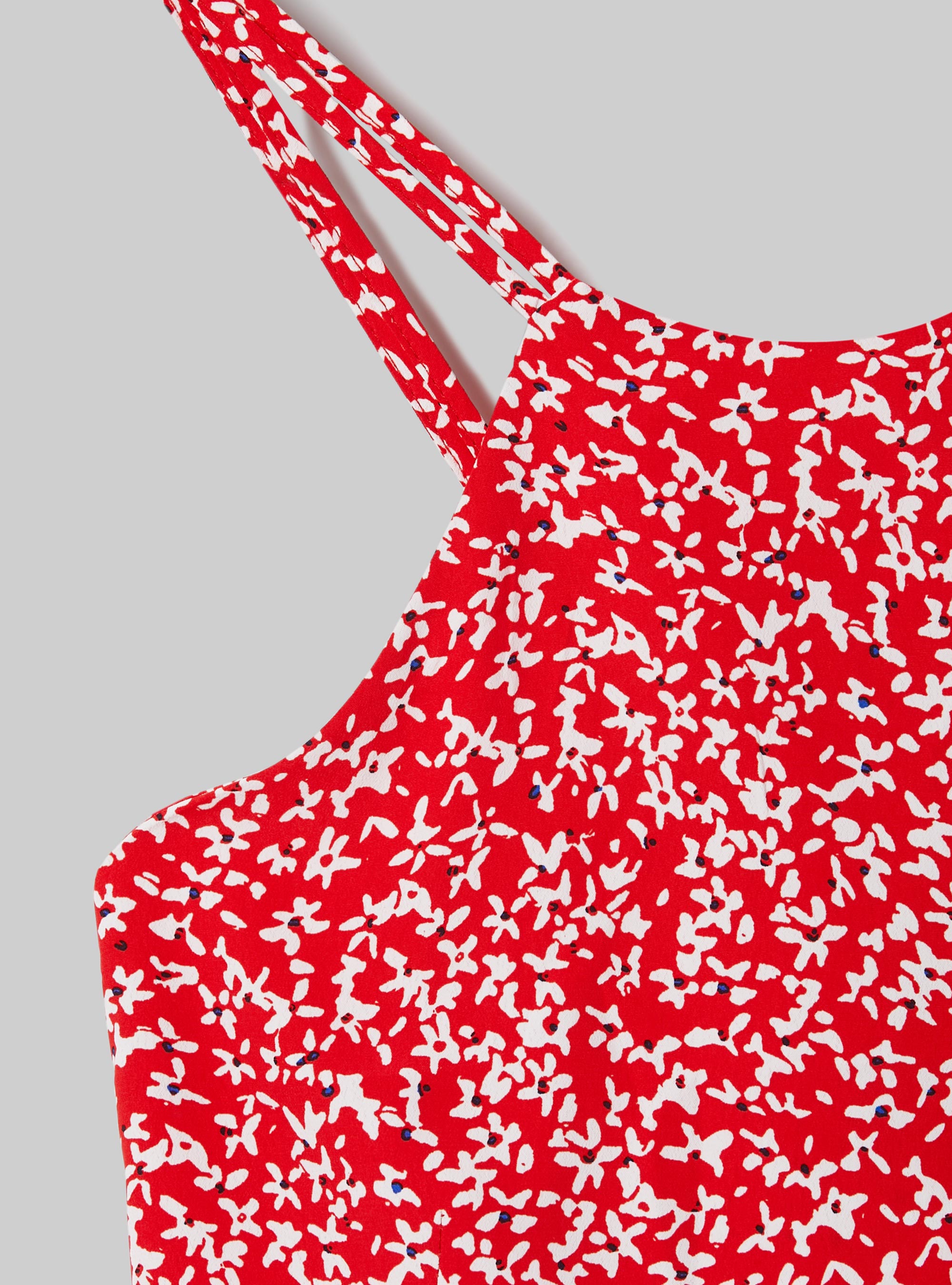 Robe avec bretelles florales, RD2 RED MEDIUM