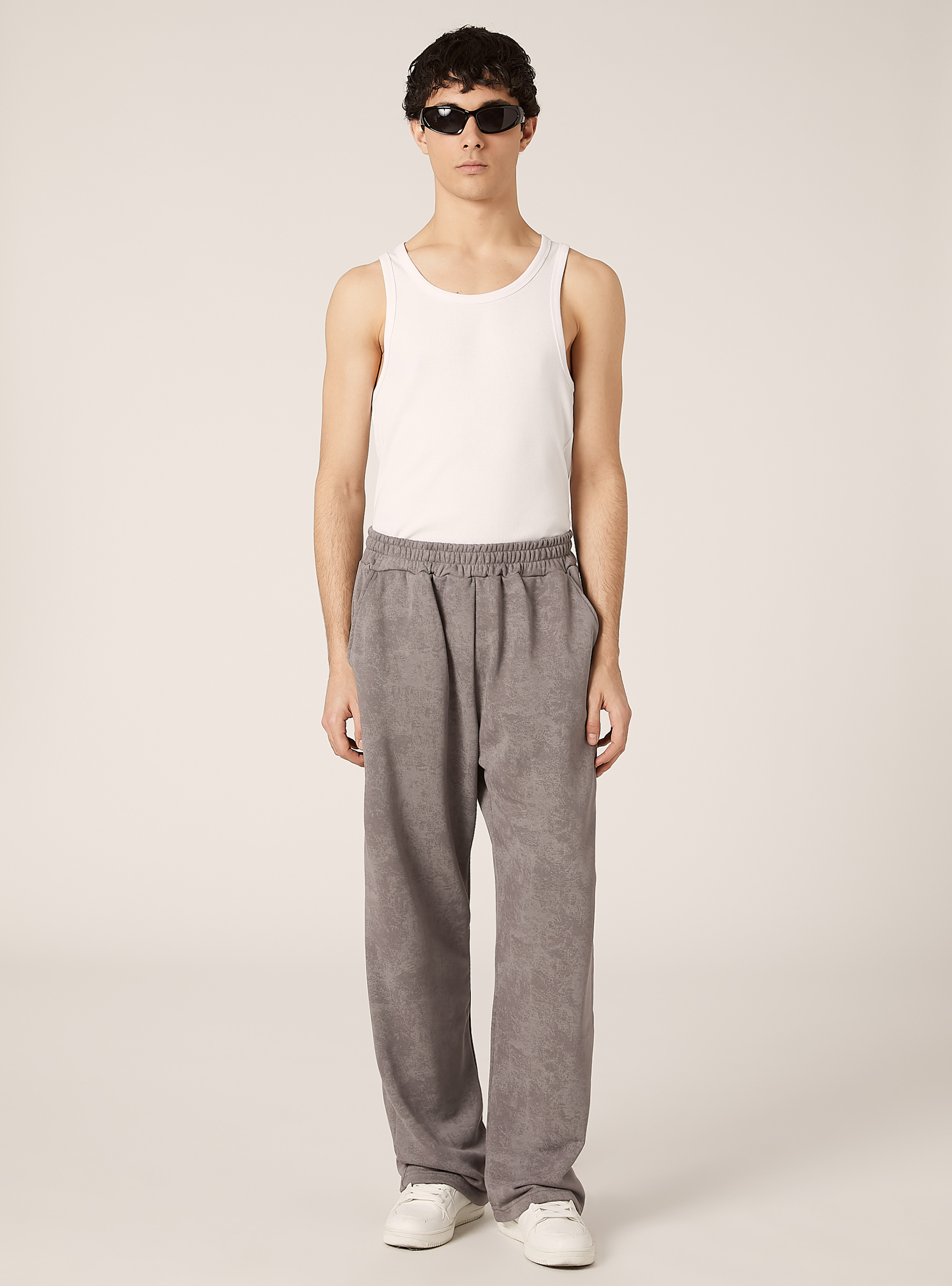 Joggers jaspeados holgados, GY2 GREY MEDIUM