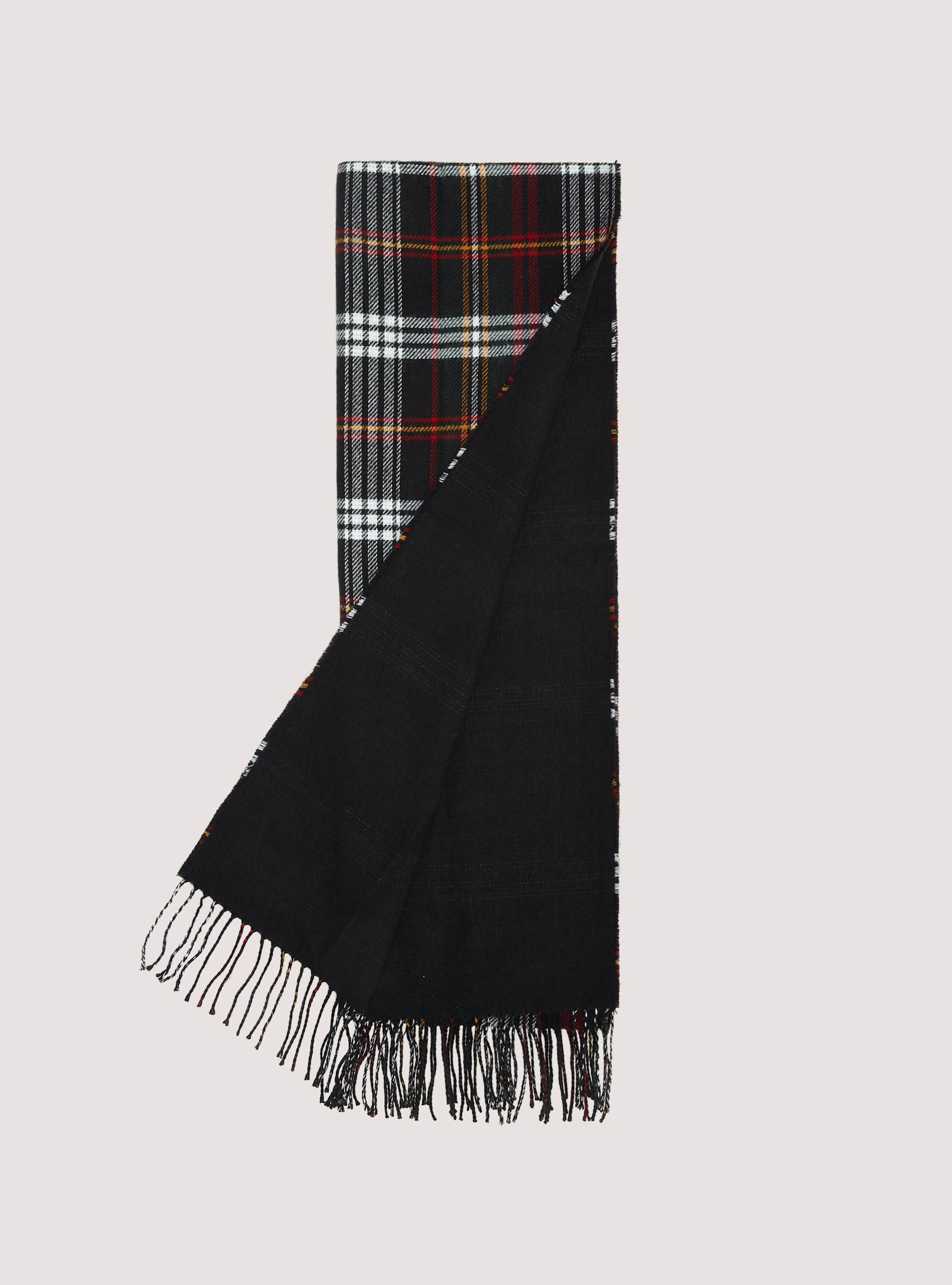 Sciarpa a quadri double face, NA1 NAVY DARK