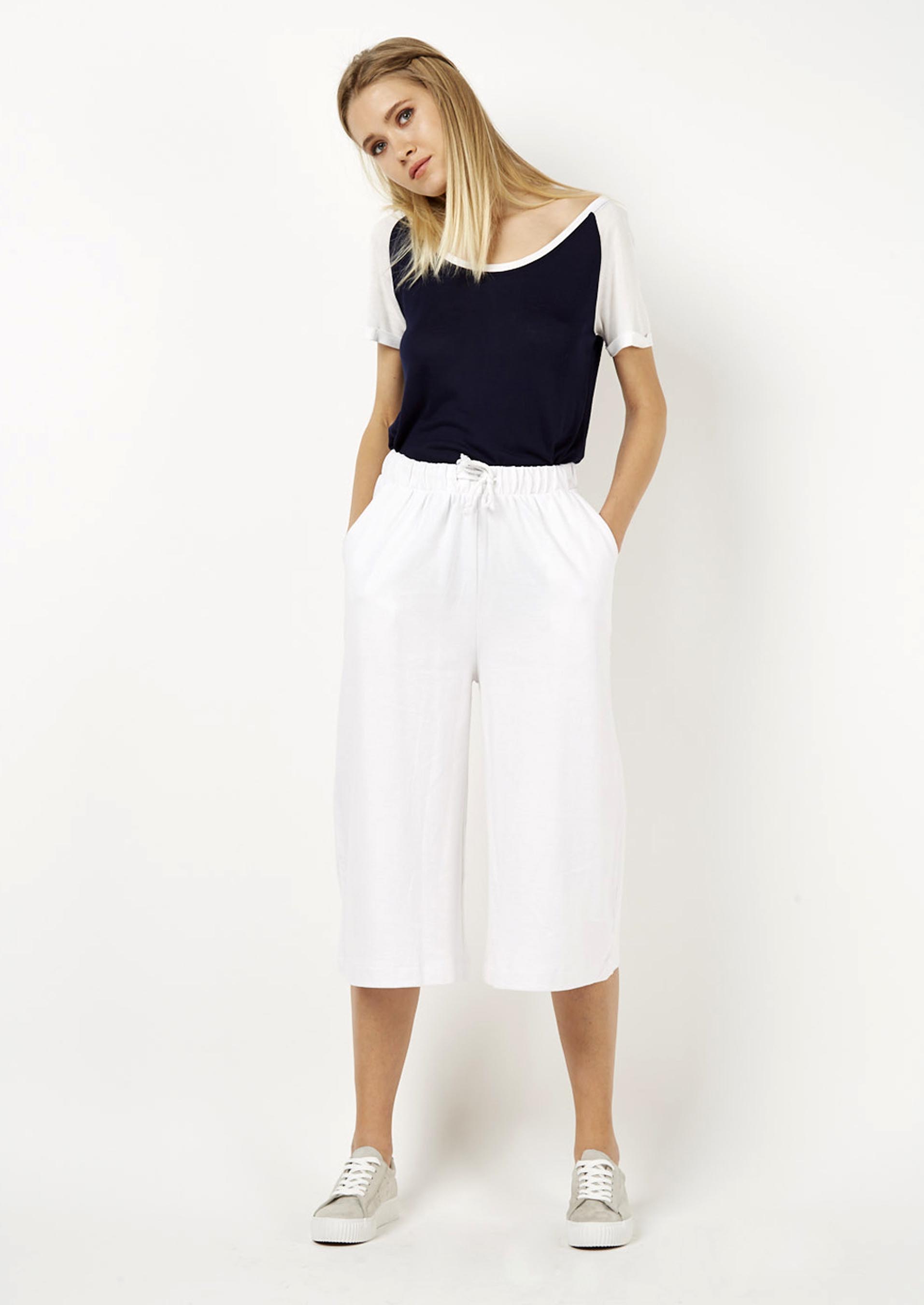 Pantaloni culotte, WHITE