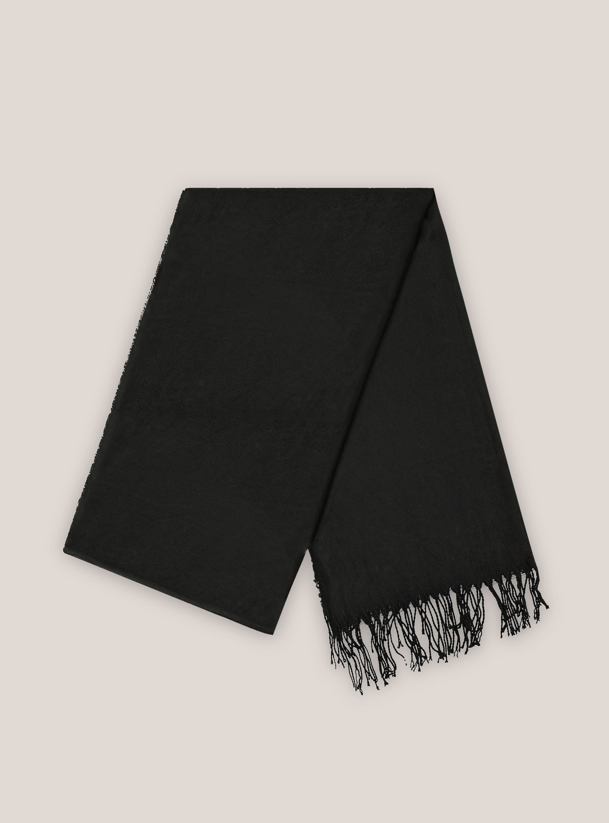 Einfarbiger Schal, C101 BLACK