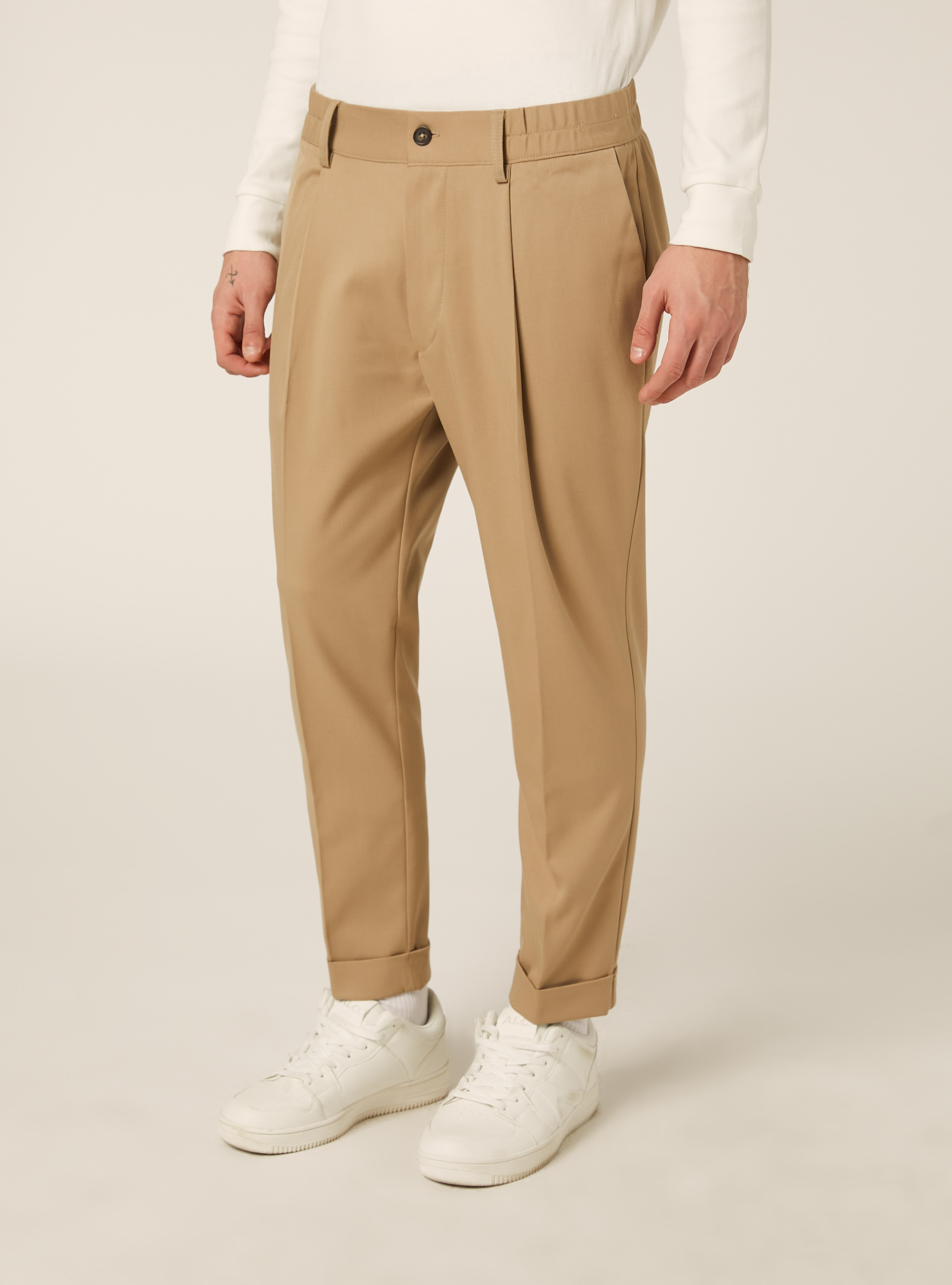Klassische Hose mit Bundfalten, BG2 BEIGE MEDIUM