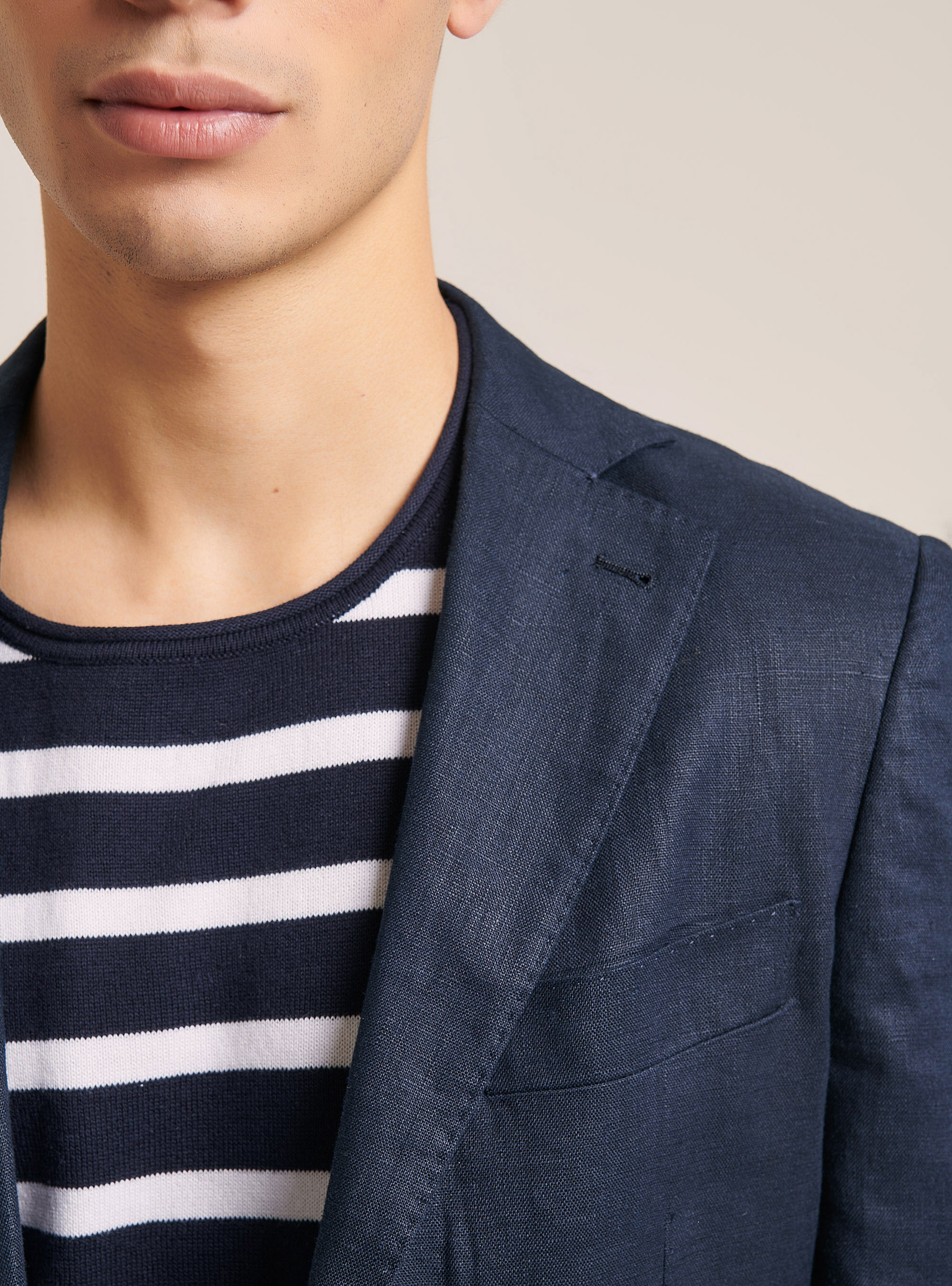 Linen Jacket, BLUE NAVY