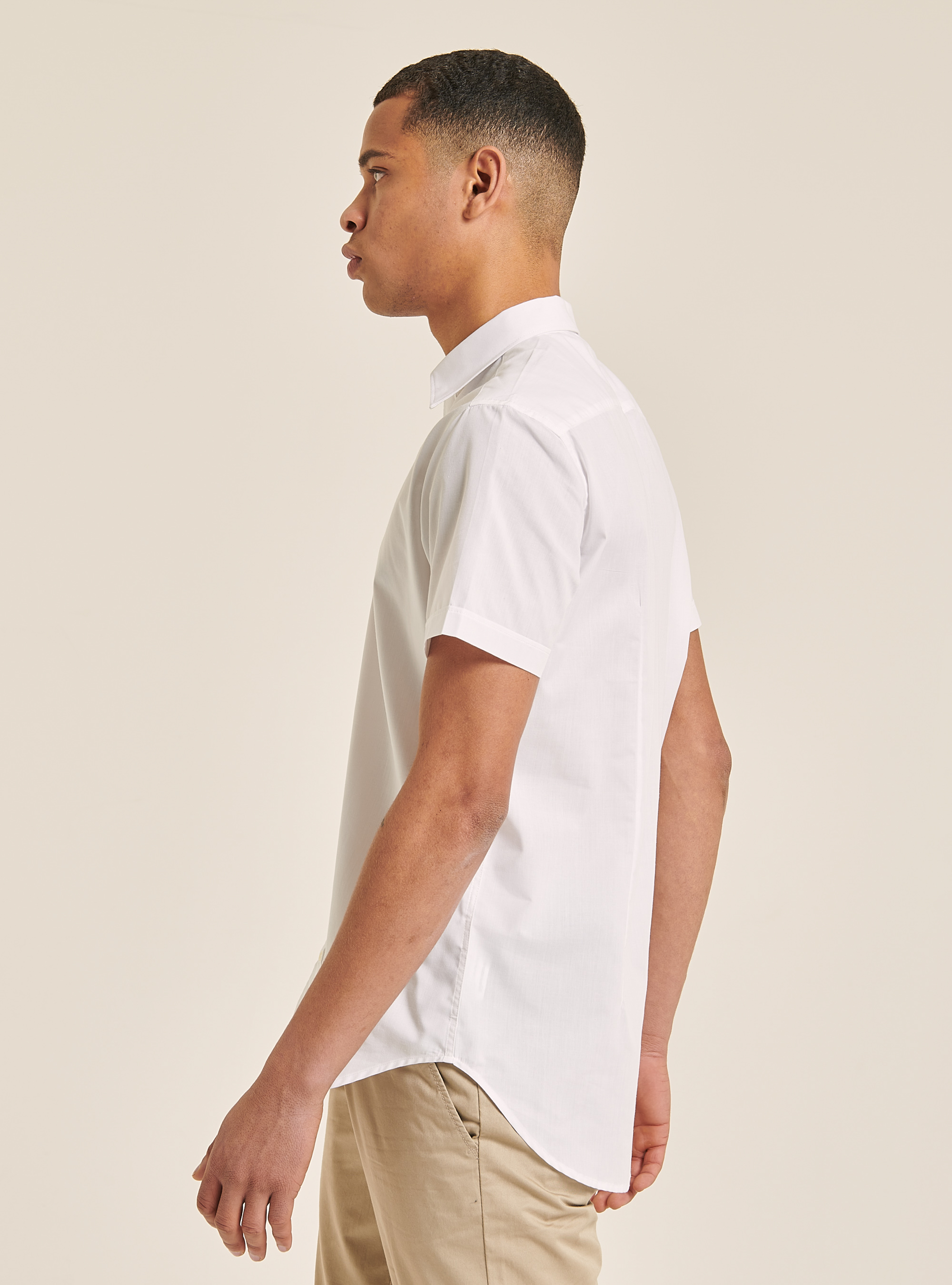 Short-sleeved shirt, WHITE