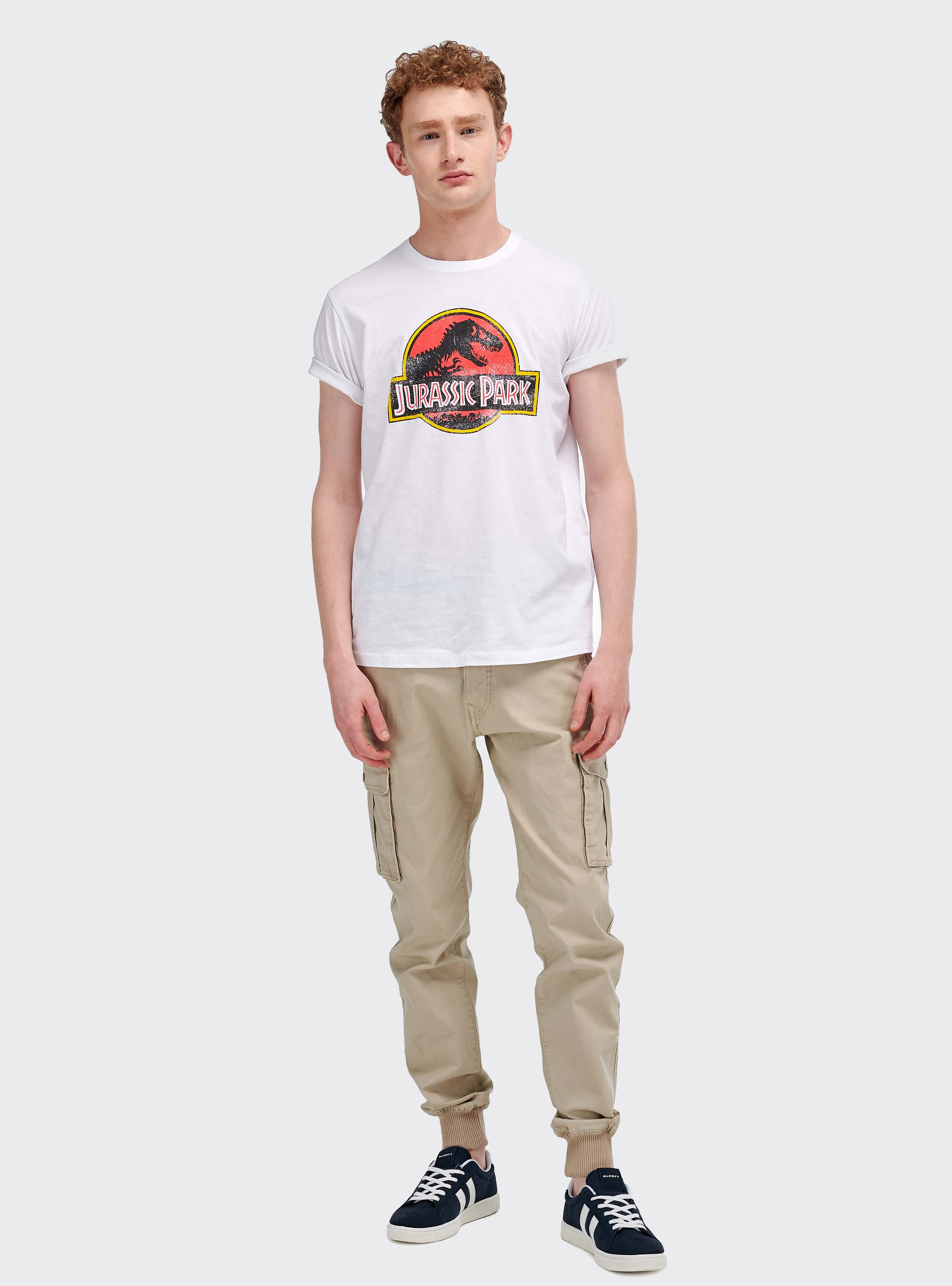 T-shirt Jurassic Park, WHITE