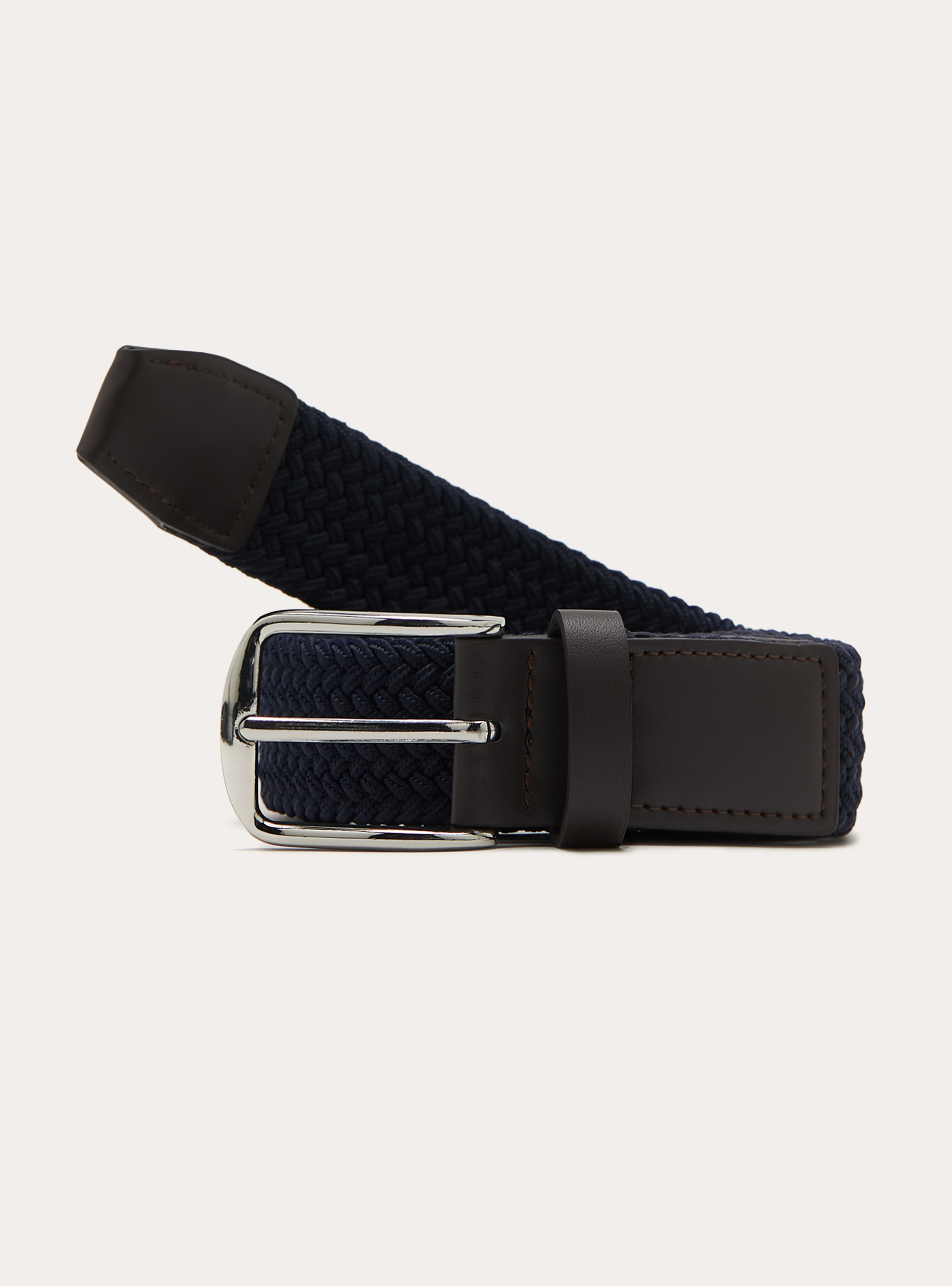 Cintura intrecciata elastica, NA1 NAVY DARK