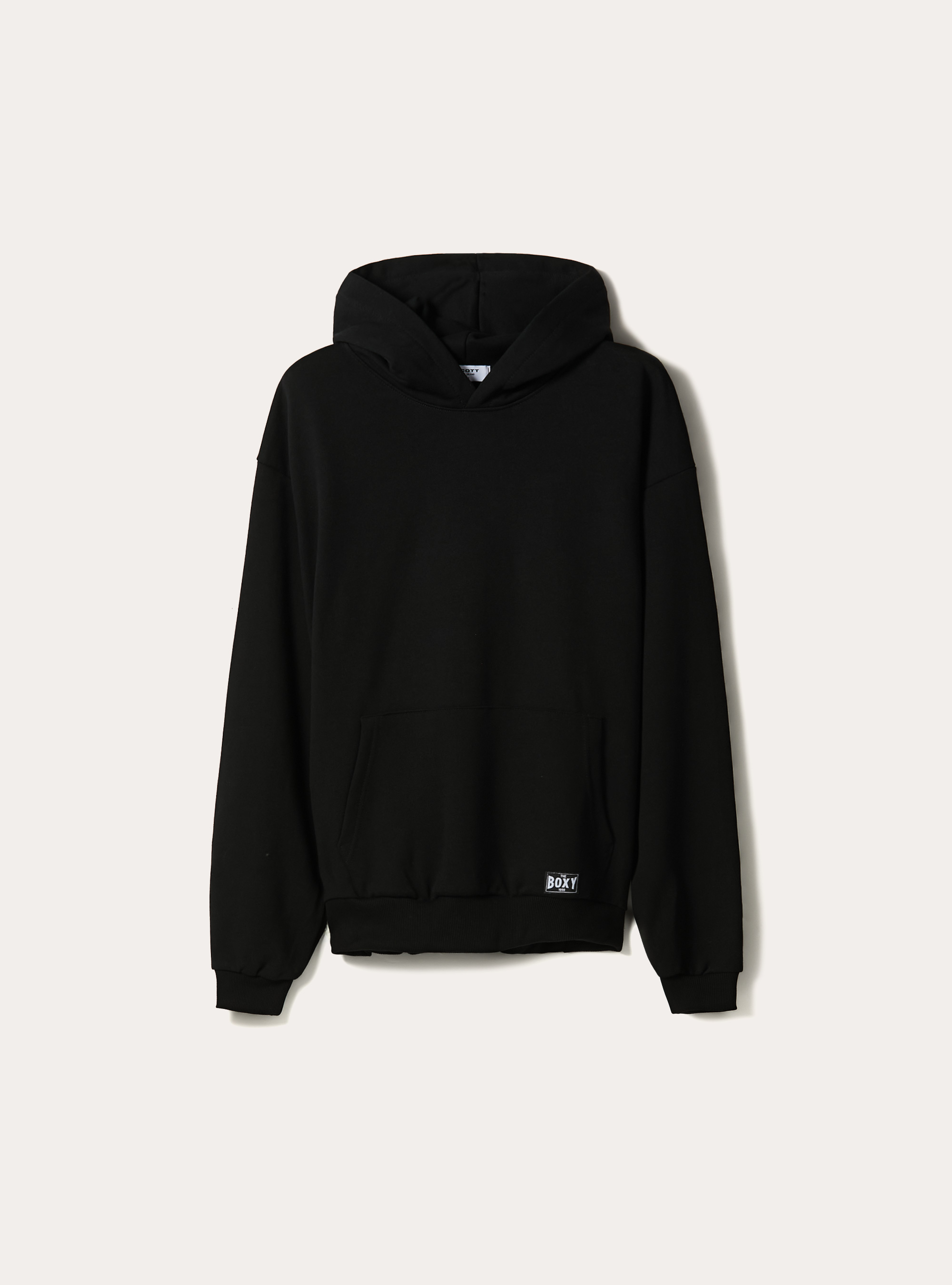 Sudadera con capucha Boxy Fit, BK1 BLACK