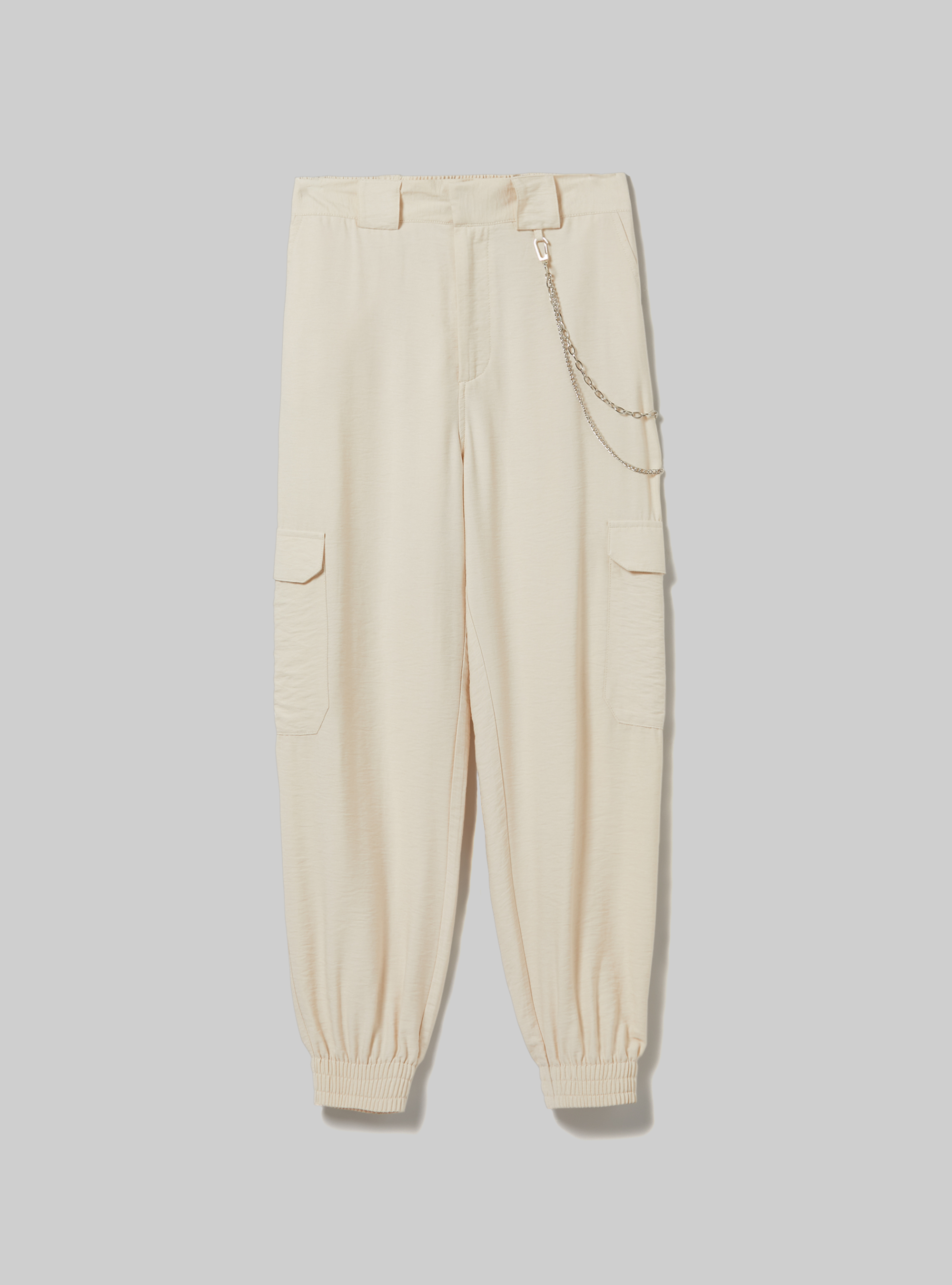 Hose aus einer Leinenmischung mit Kette, WH2 WHITE