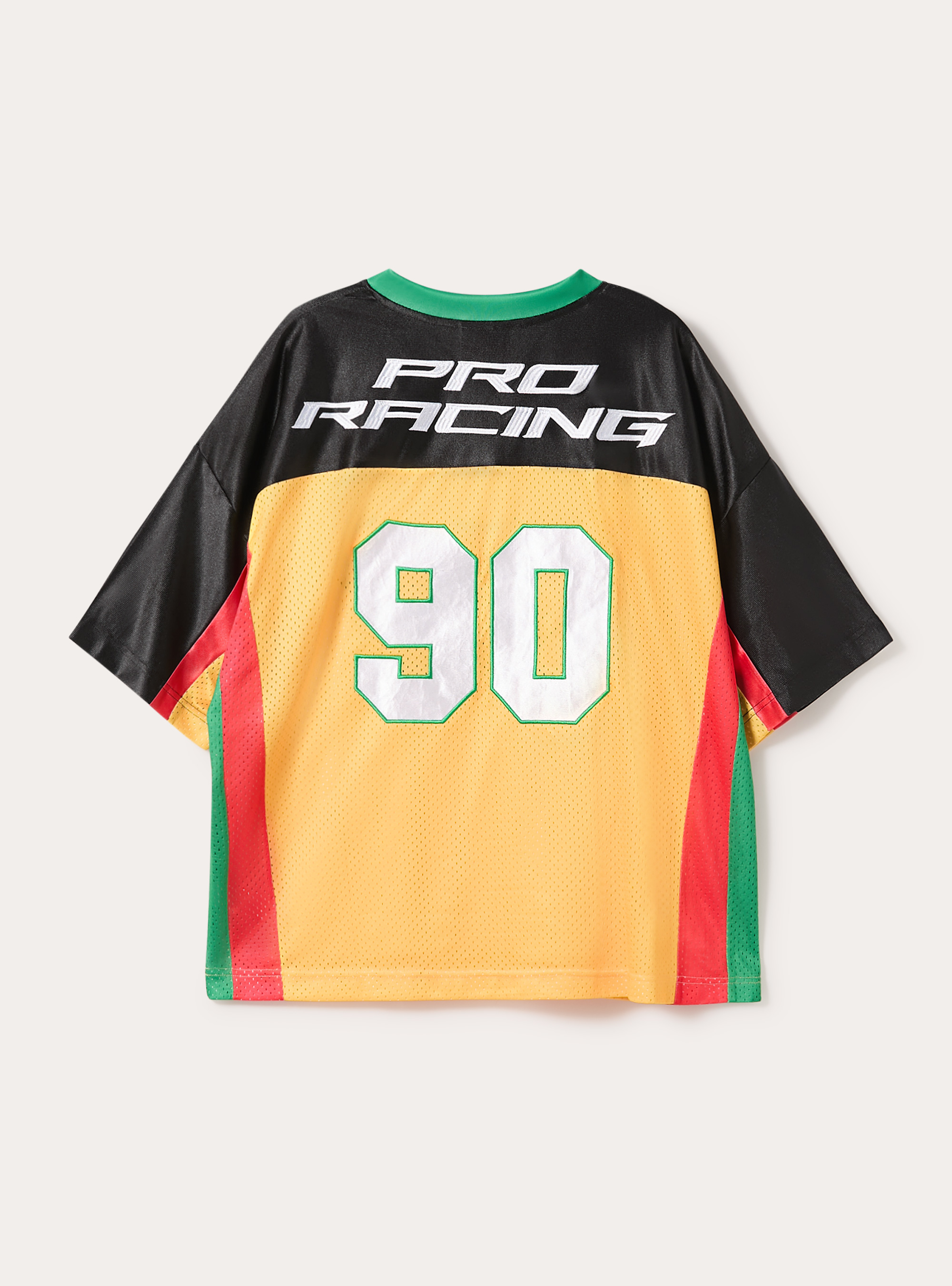 T-shirt Football avec &eacute;cussons, YE2 YELLOW MEDIUM