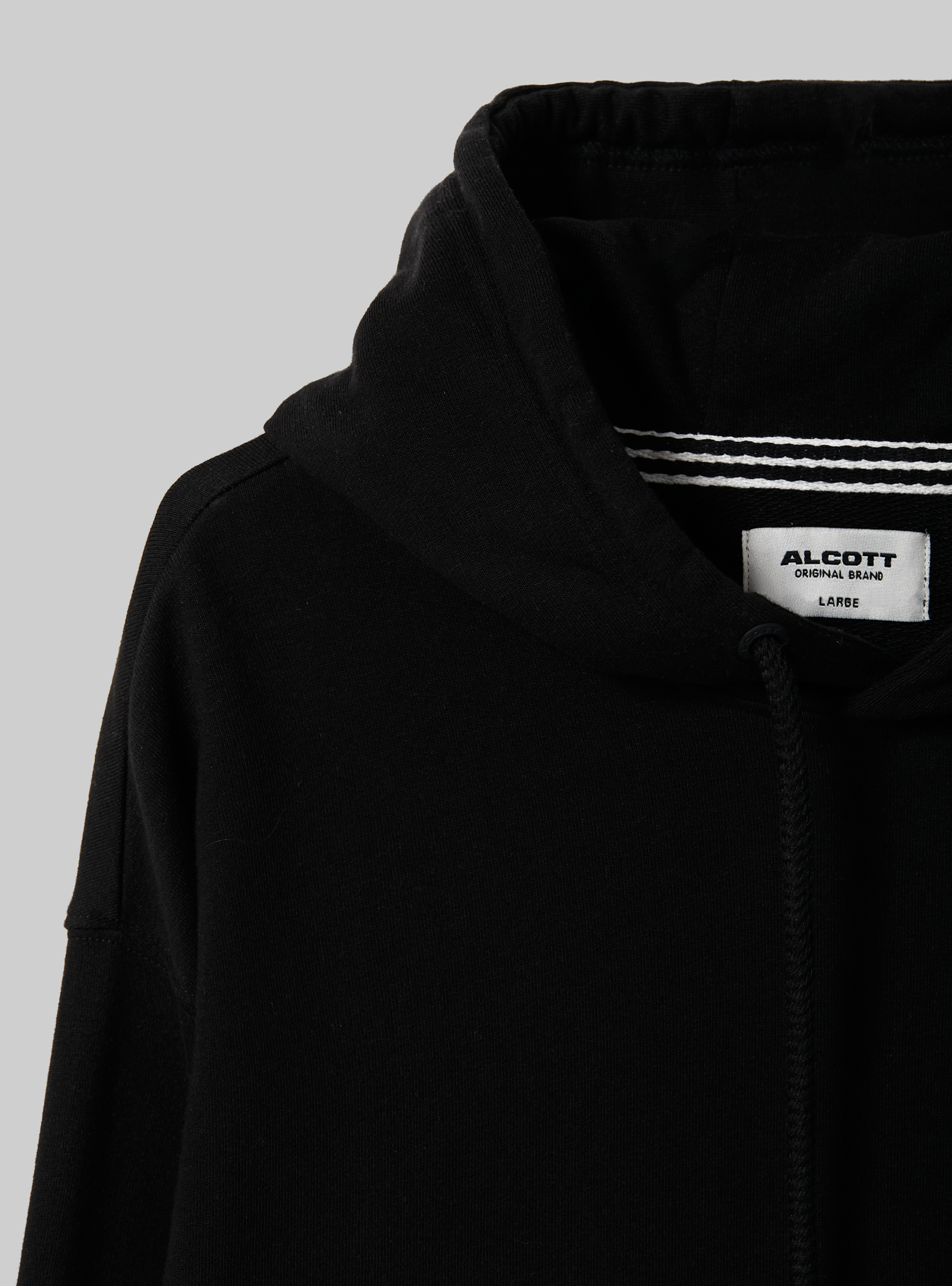 Felpa con cappuccio e tasca a marsupio, BK1 BLACK