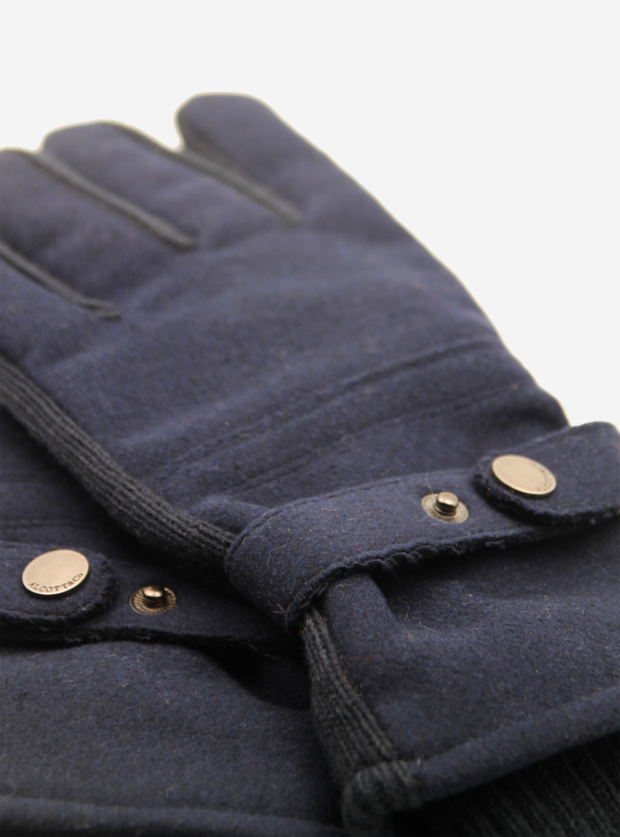 GUANTES DE MEZCLA DE LANA, AZUL MARINO