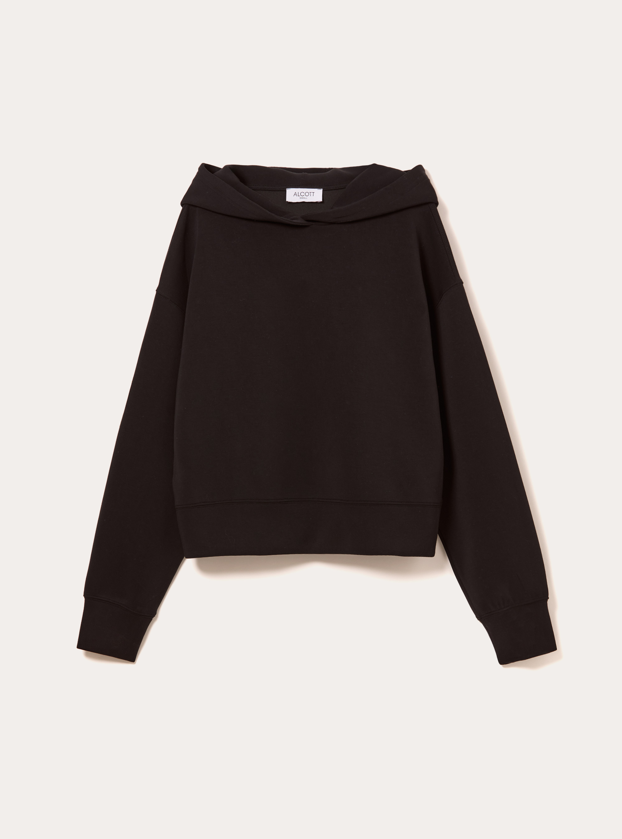 Pull court en molleton doux au toucher, BK1 BLACK