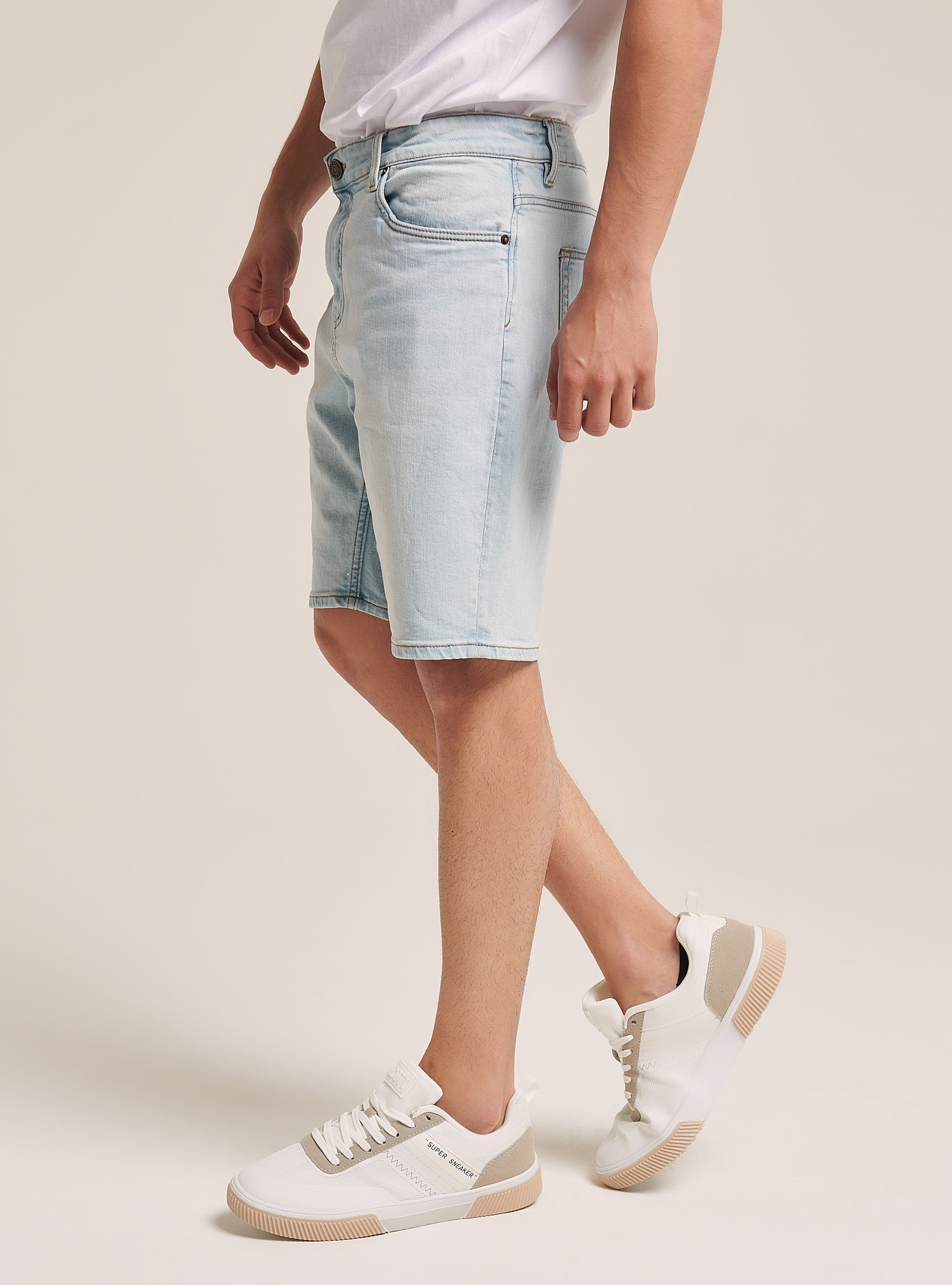 Bermuda en denim coupe confortable, C272 BLUE