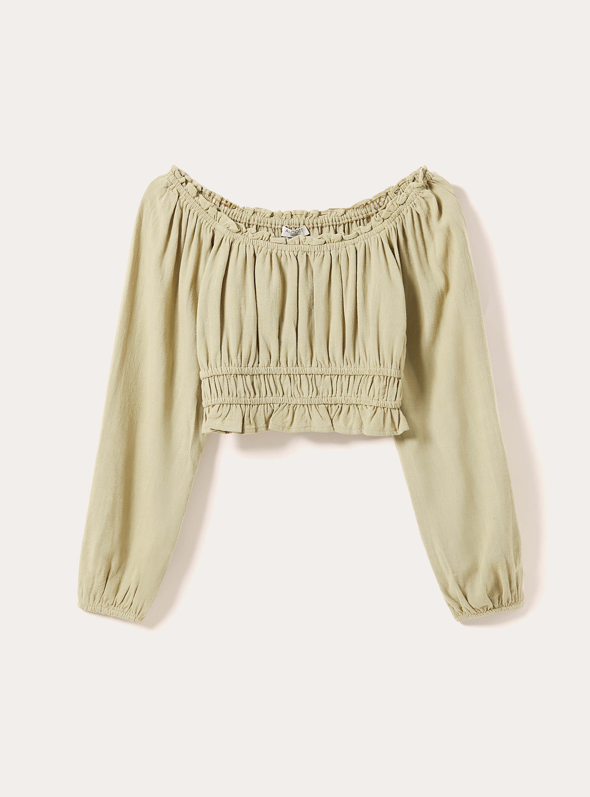 Linen blend boho blouse, KY3 KAKY LIGHT