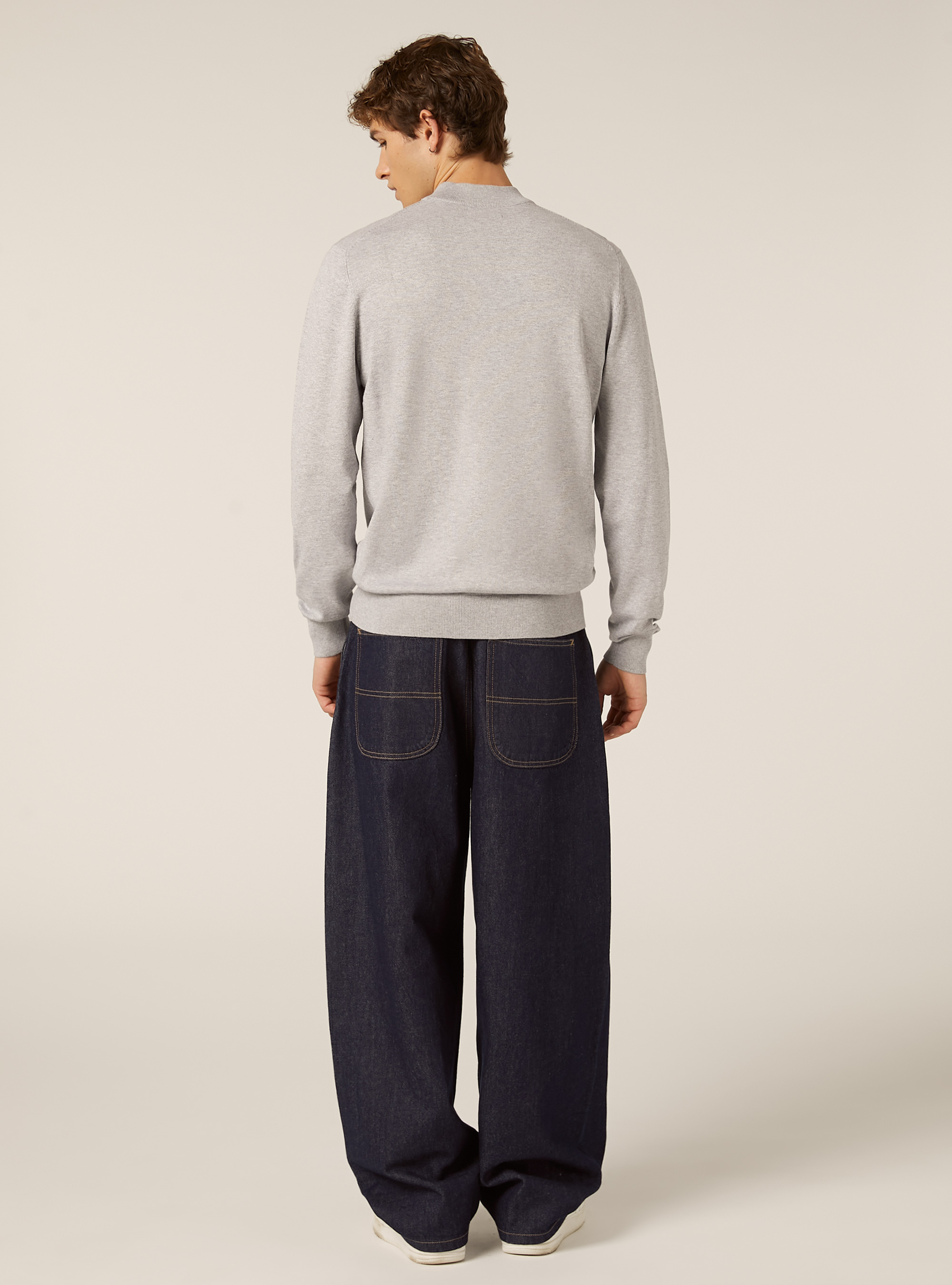 Jersey de cuello medio, MGY2 GREY MEL MEDIUM