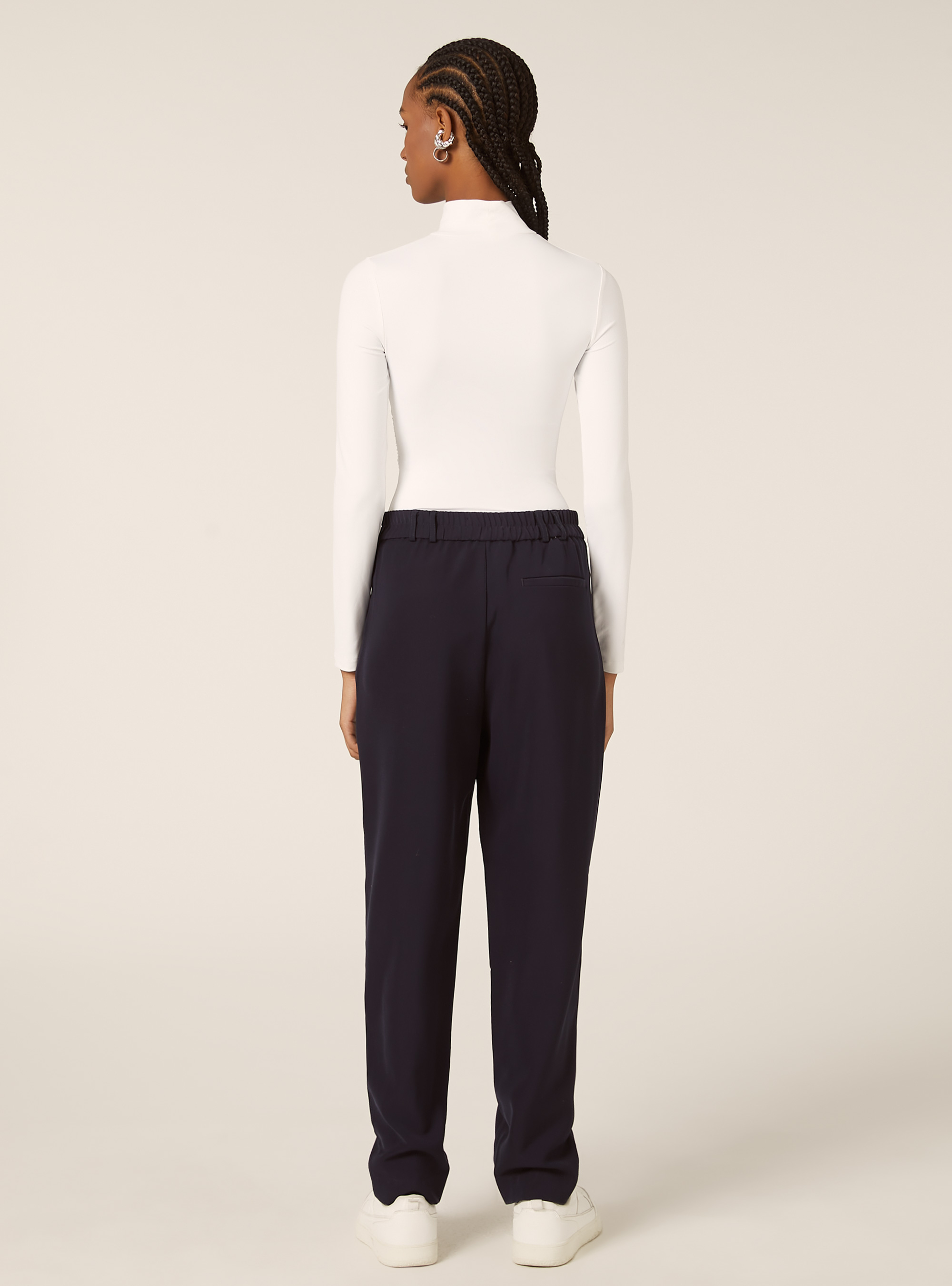 Regular fit trousers with pleats, NA2 NAVY MEDIUM