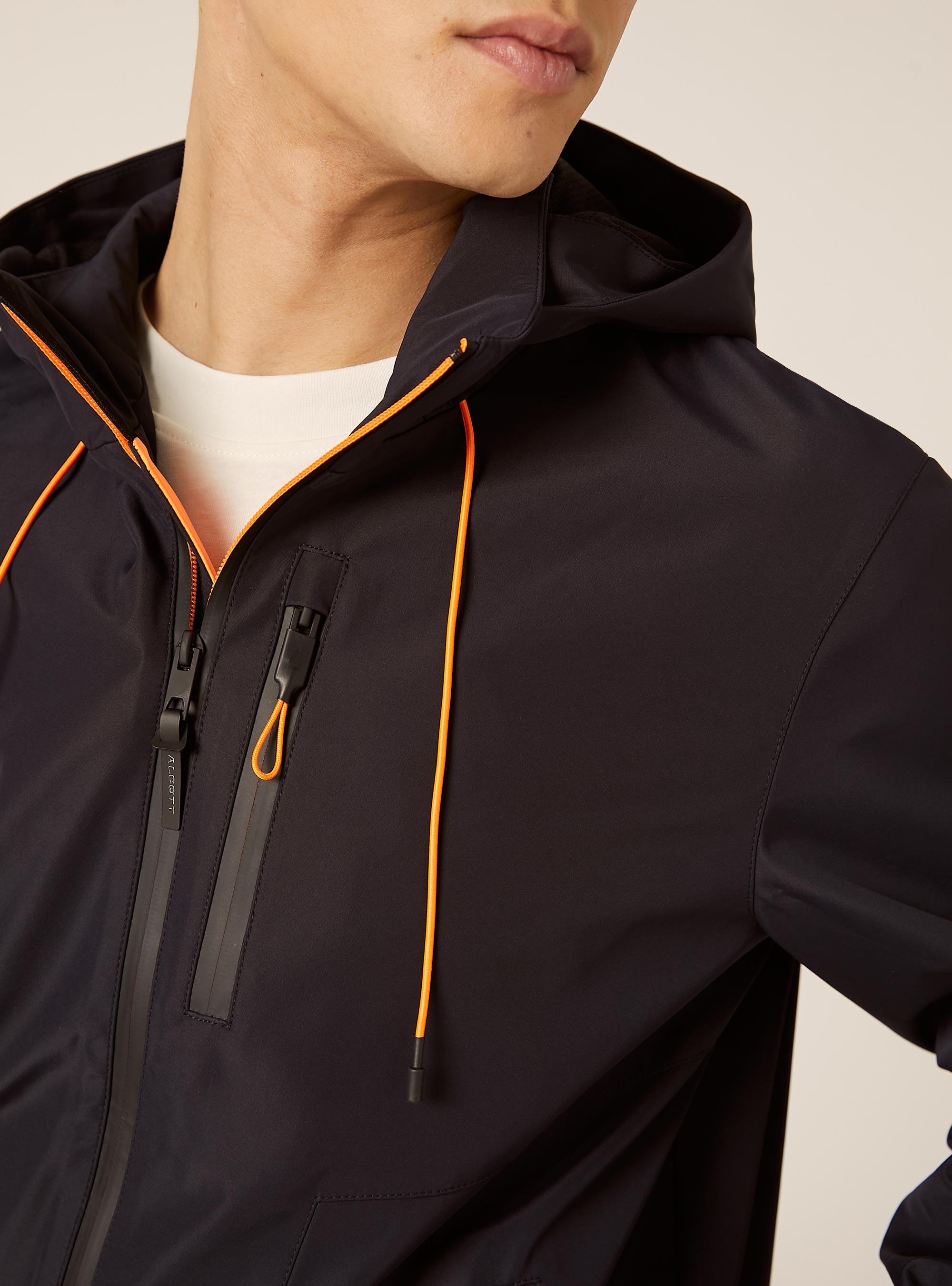 Bomber antivento con cappuccio, NA1 NAVY DARK