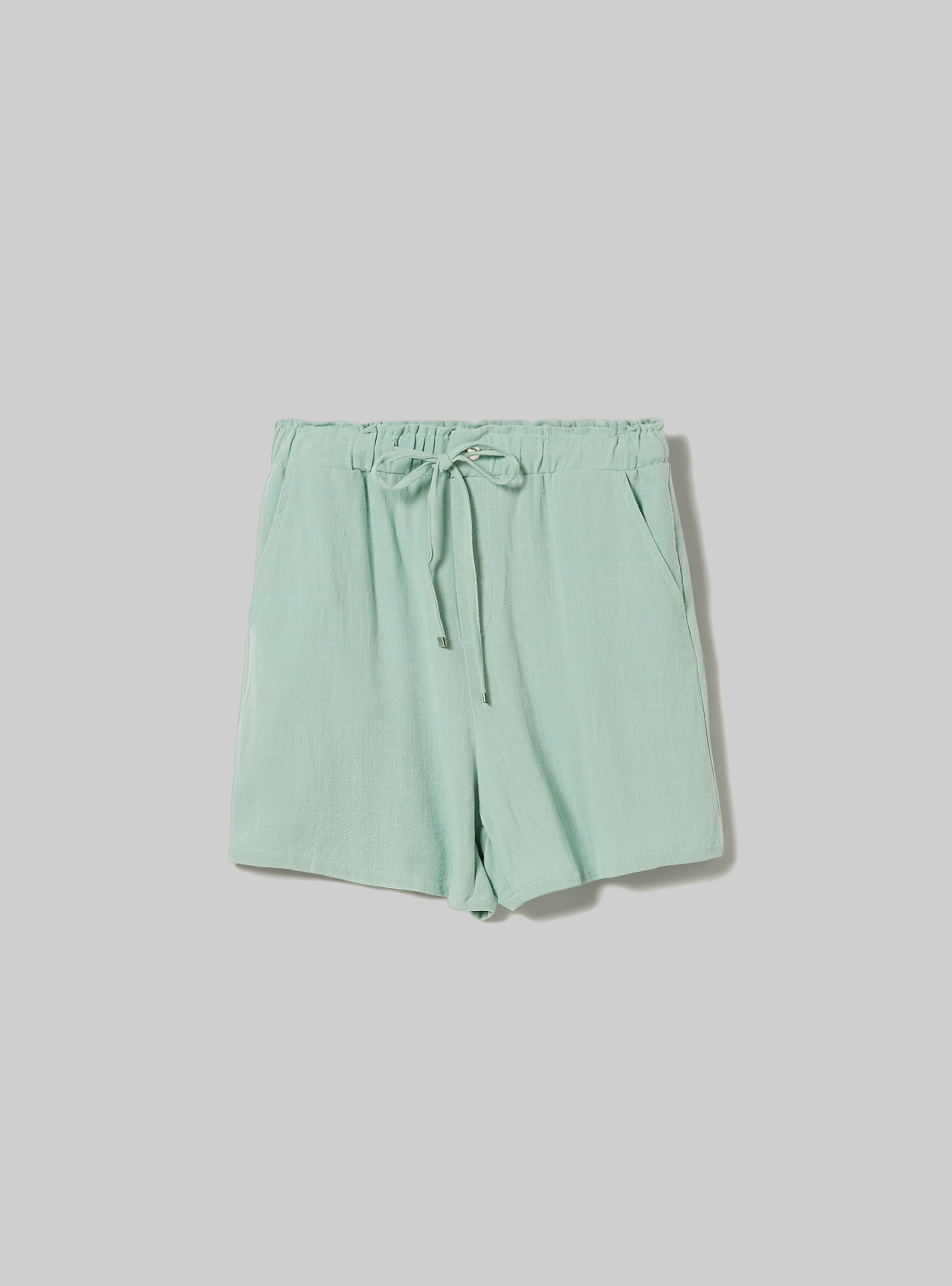 Linen blend shorts, GA3 AQUA GREEN LIGHT