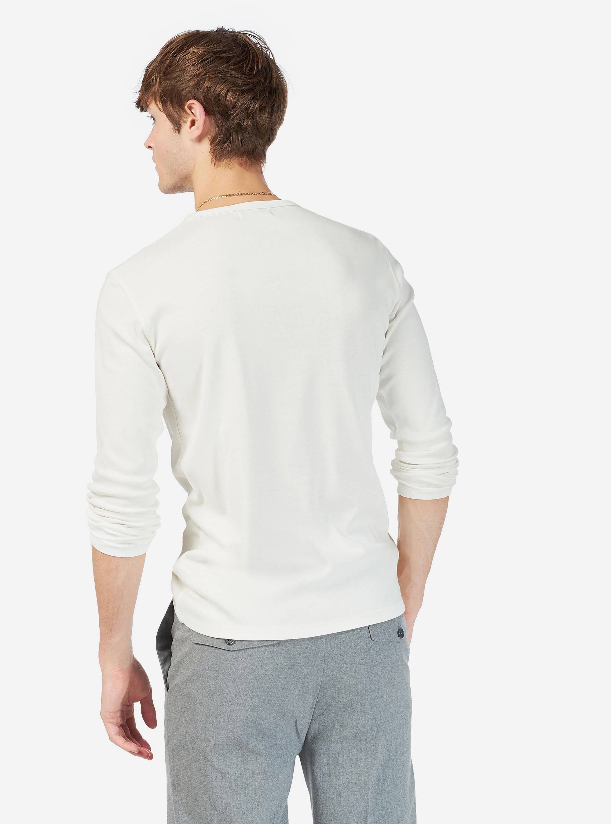 Basic t-shirt 100% cotton comfort fit, BLANCO