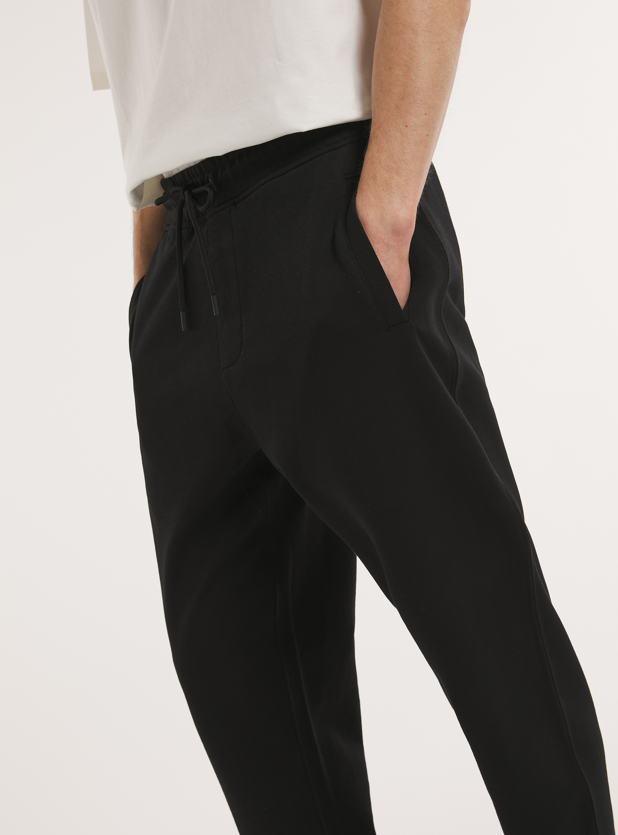 Plush jogger trousers, BK1 BLACK
