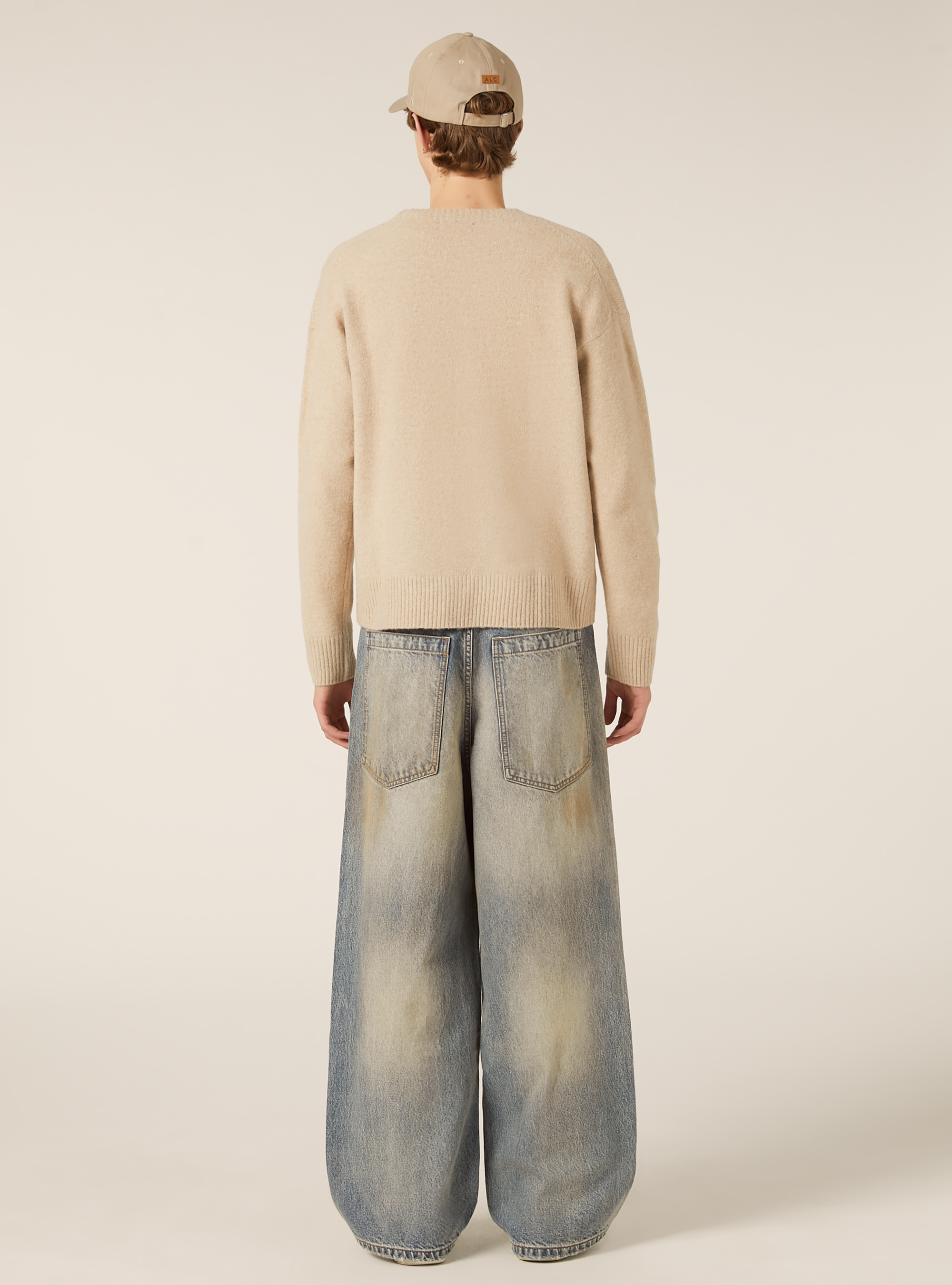 Cárdigan de corte cuadrado en mezcla de lana, MBG2 BEIGE MEL MED