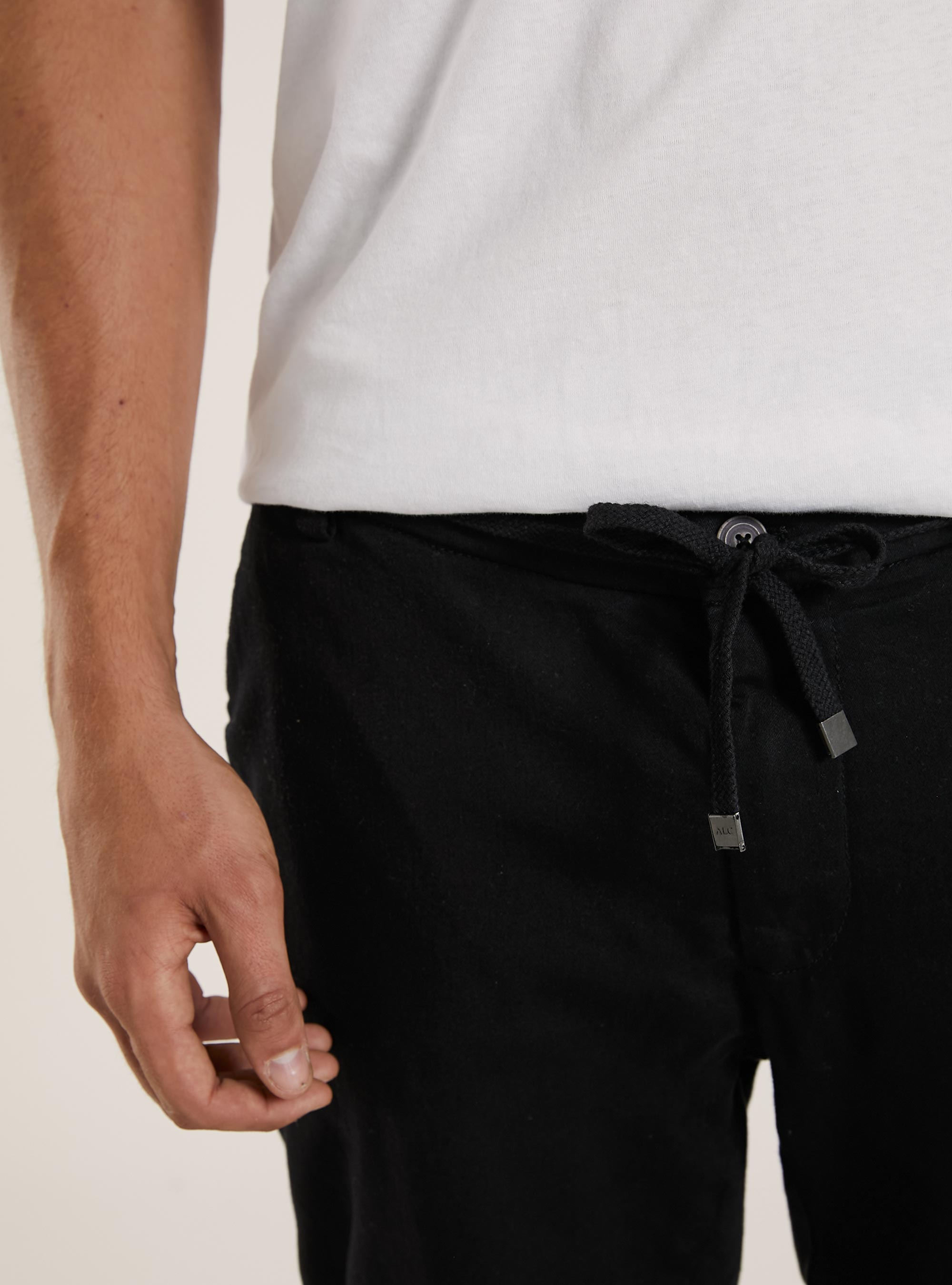 Jogger trousers with drawstring, BK1 BLACK