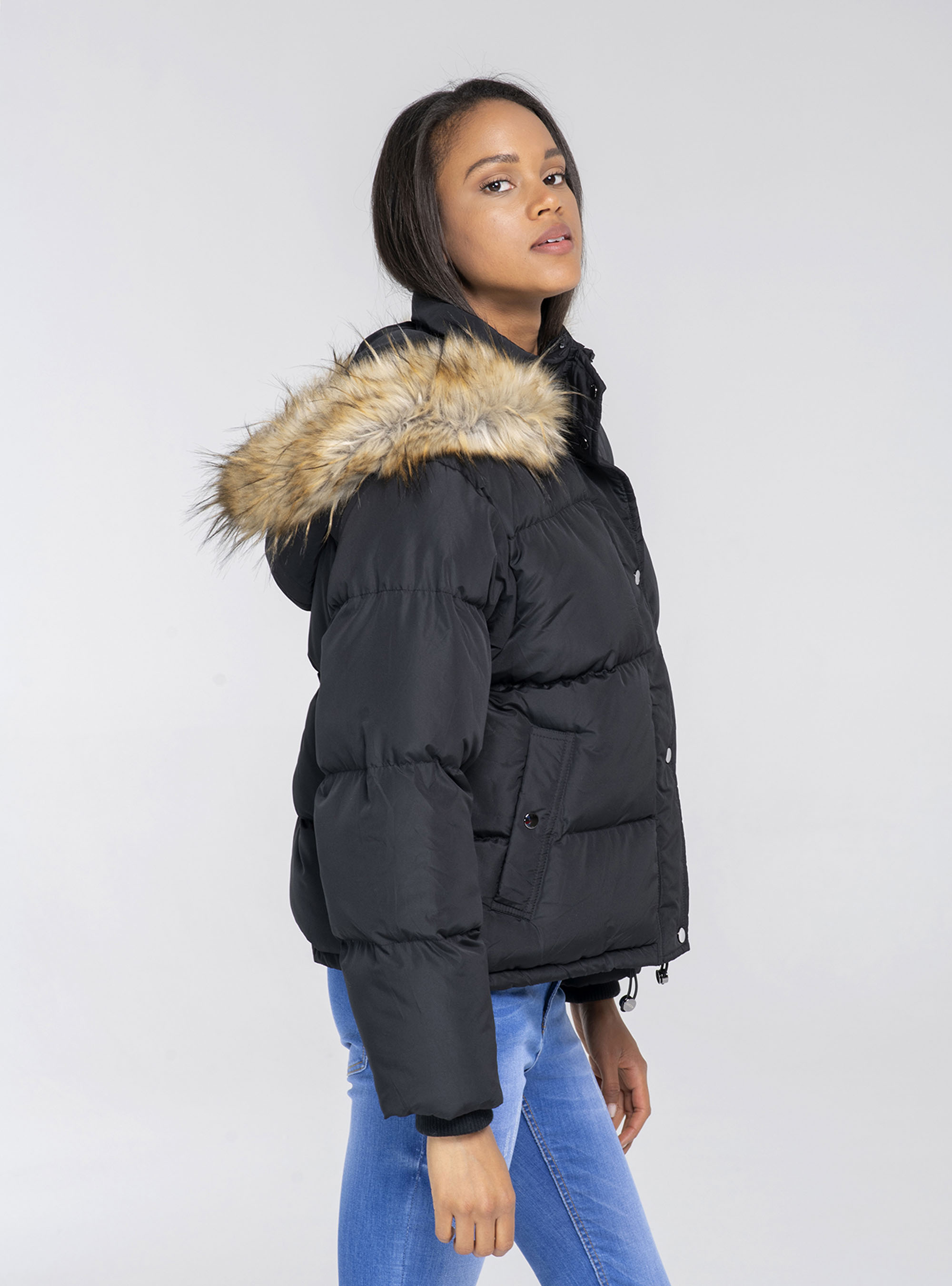 Puffa jacket, BLACK