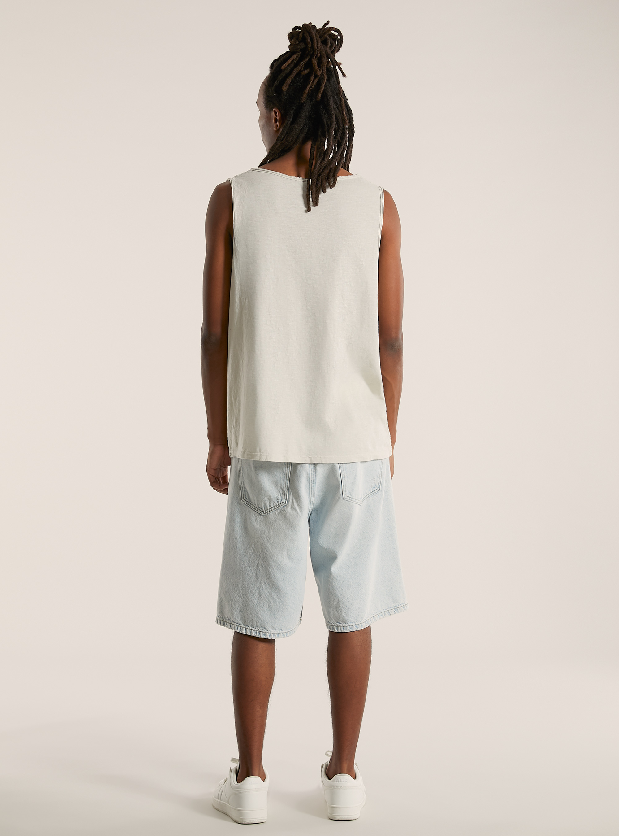 Linen-blend tank top, BG3 BEIGE LIGHT