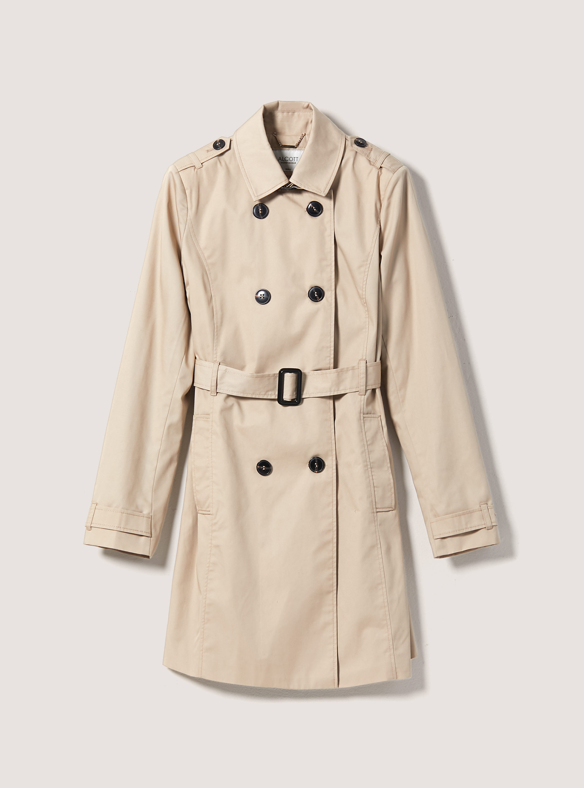 Soft trench coat with belt, BG2 BEIGE MEDIUM