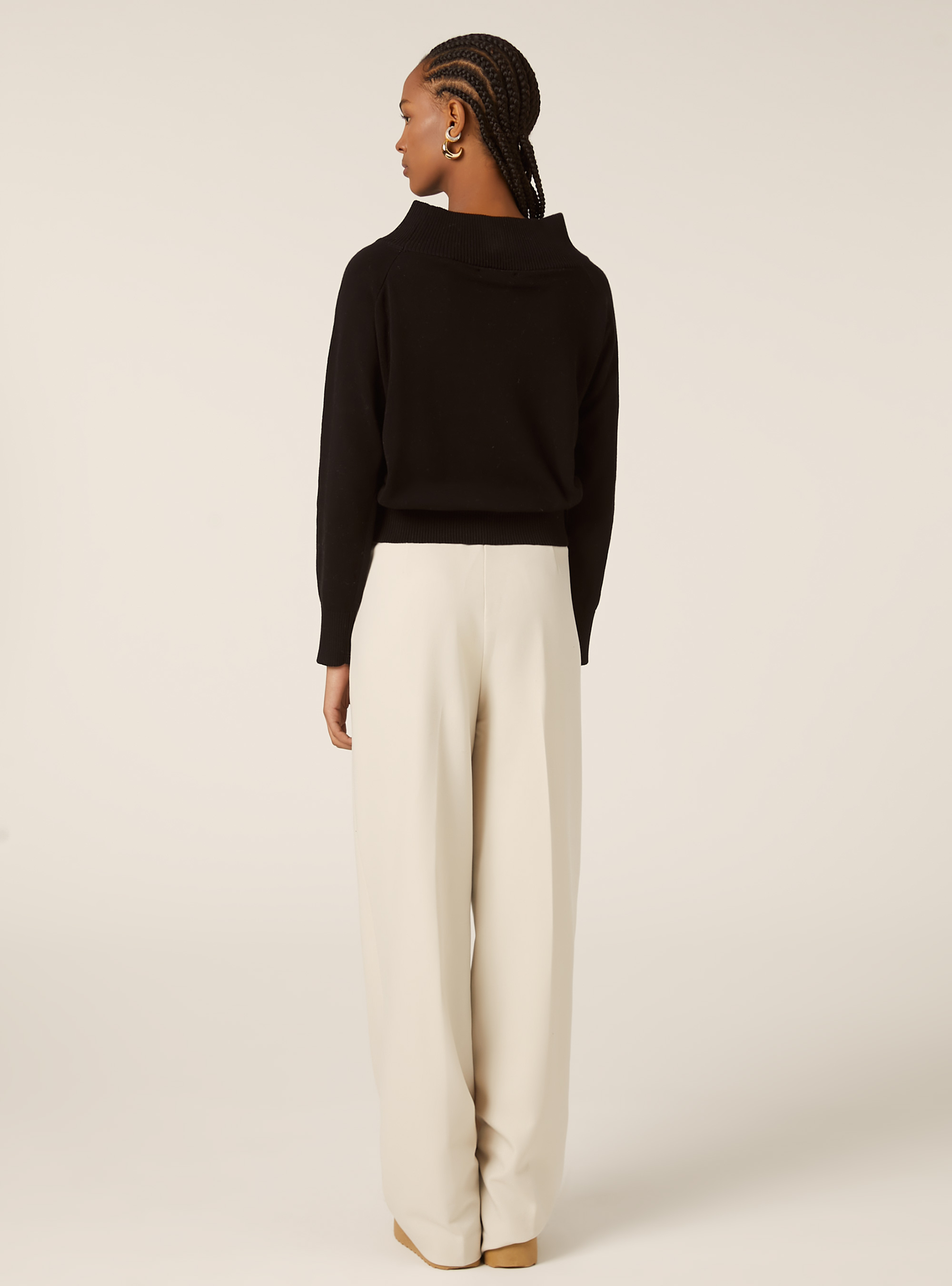 Pull à col en cotes, BK1 BLACK