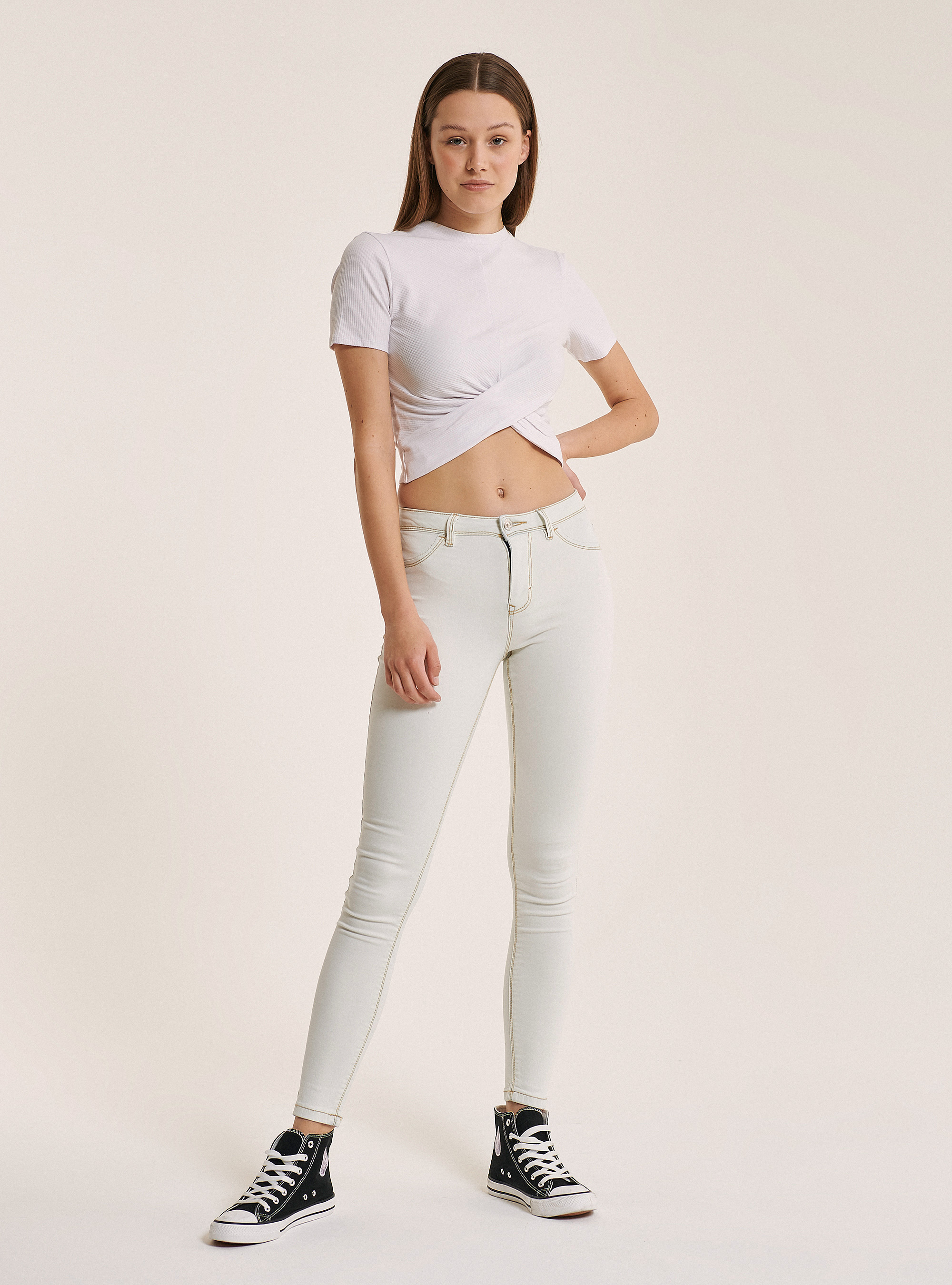 Jean taille haute super skinny comfort fit, C203 AZZURRE